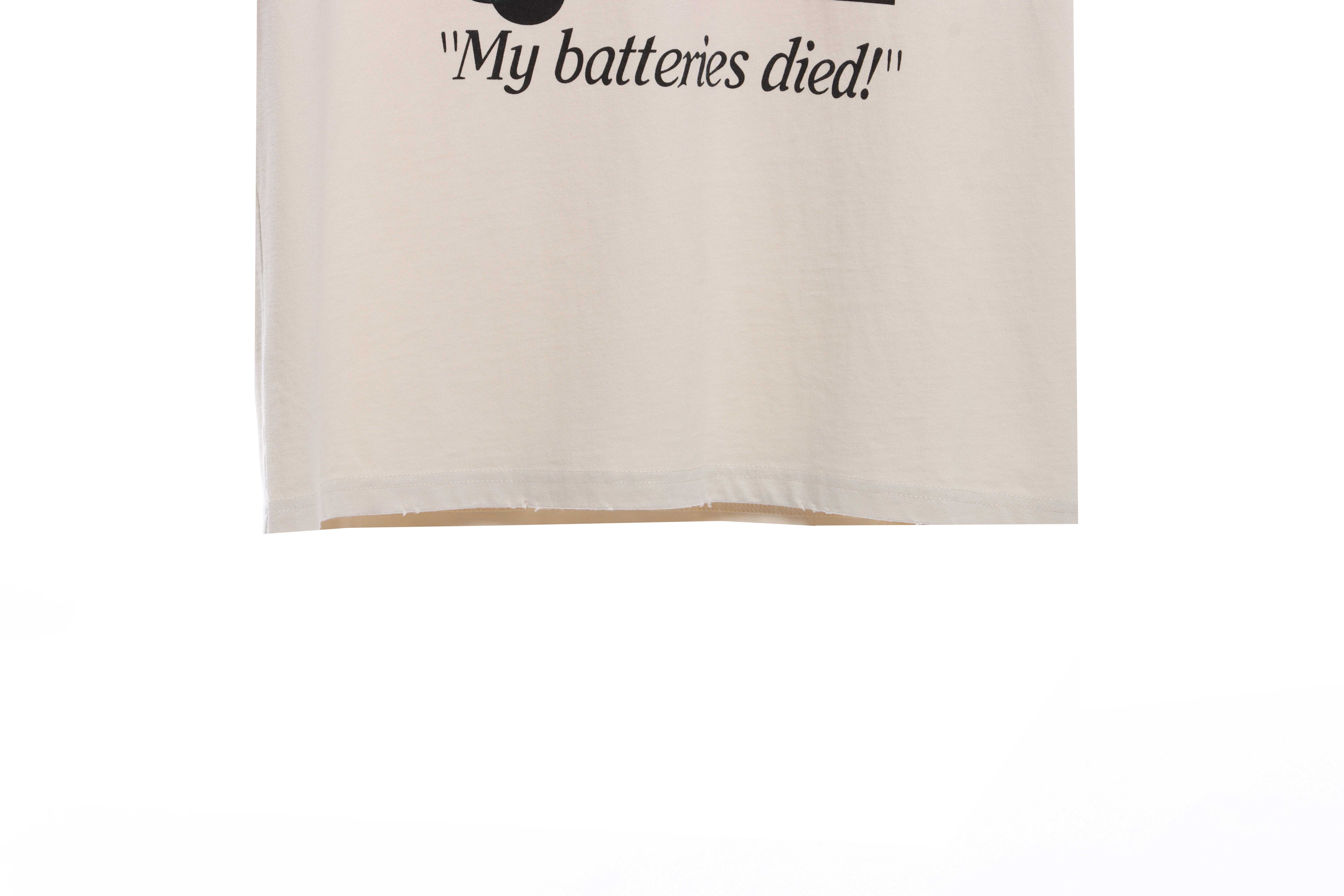 GD tearful eyes pattern short sleeves off-white