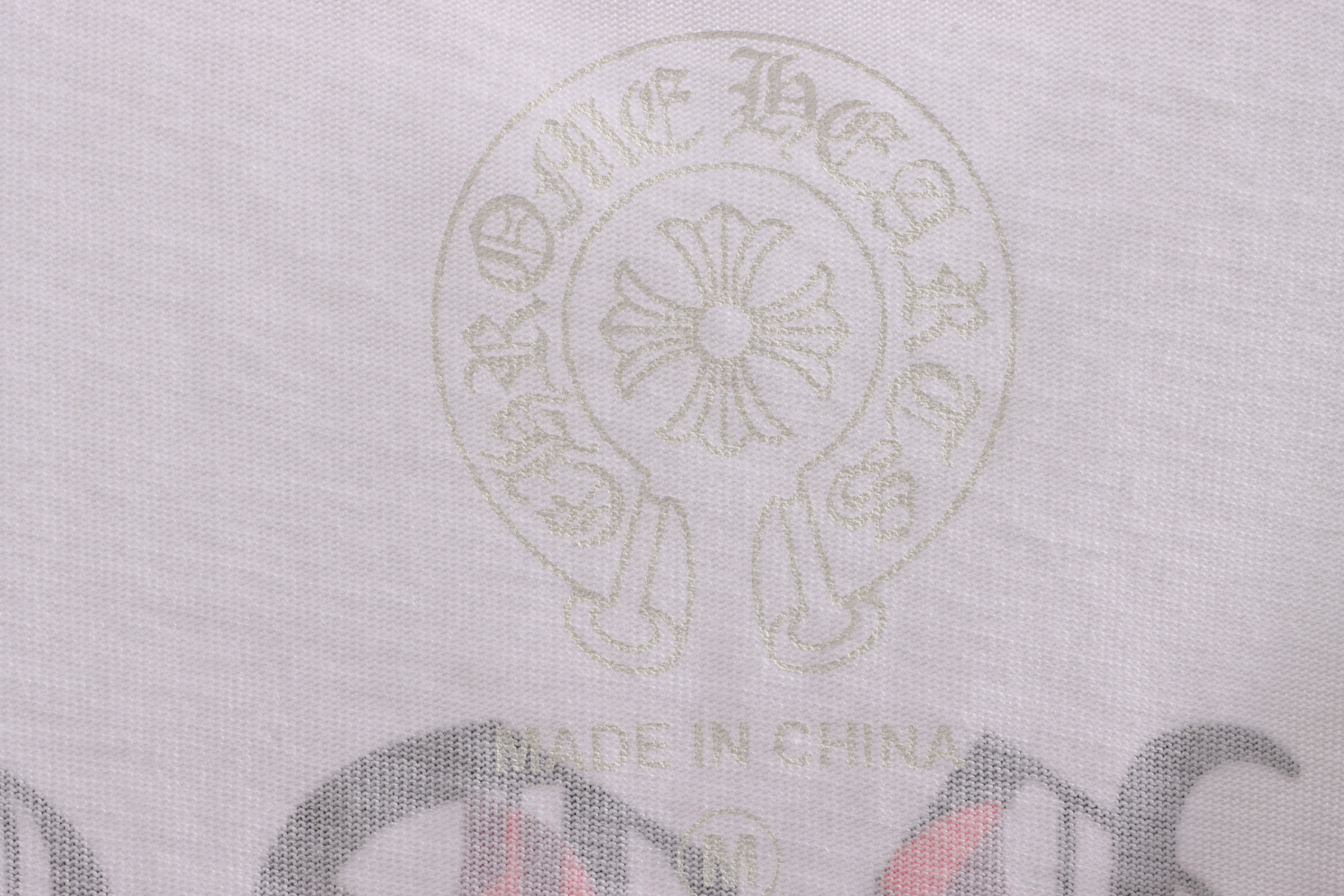 Chrome Hearts Back Holy Sword Overlap Print Short Sleeve White