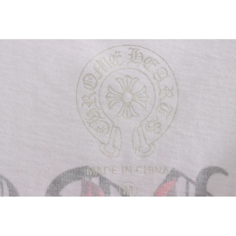Chrome Hearts Back Holy Sword Overlap Print Short Sleeve White