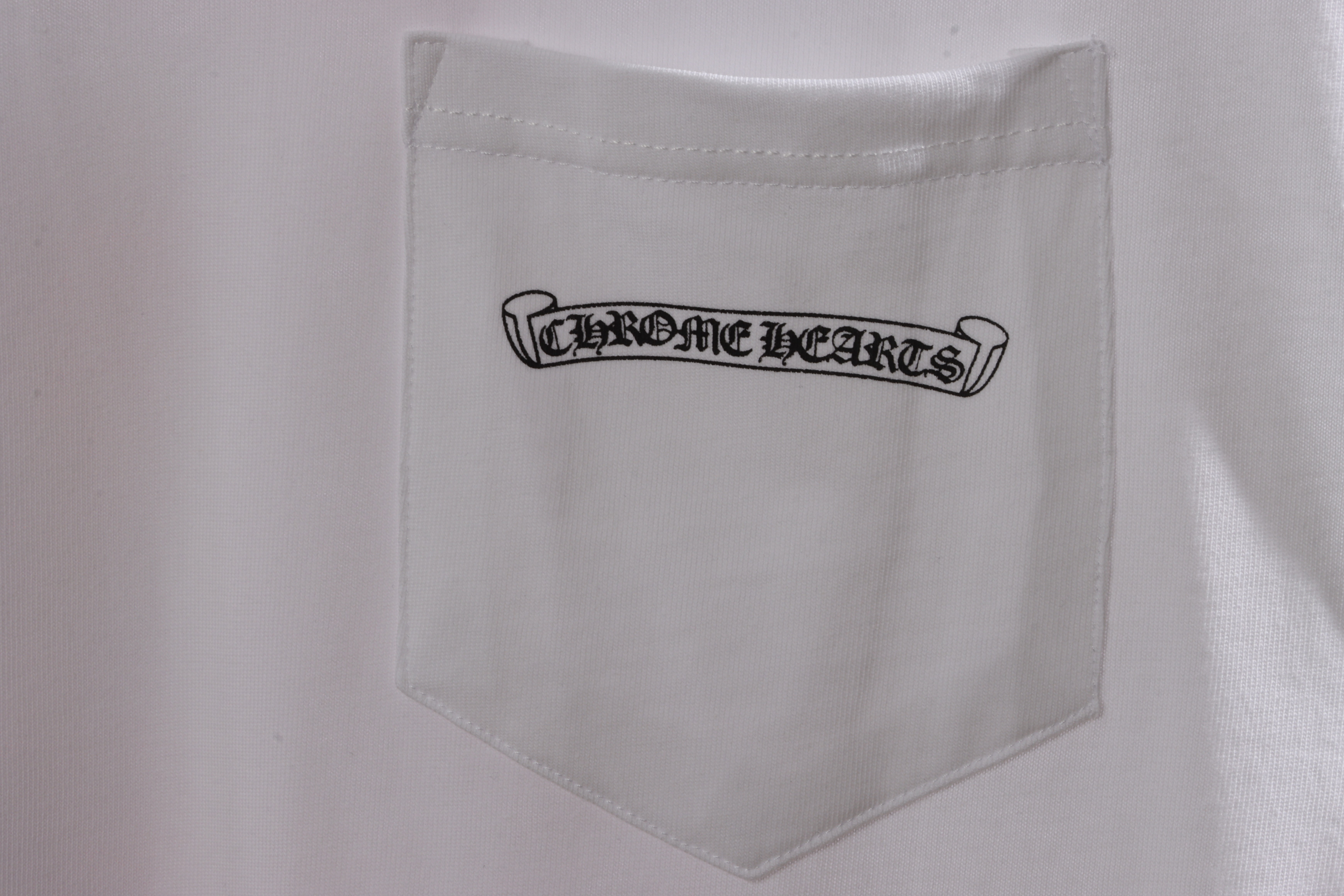 Chrome Hearts Back Holy Sword Overlap Print Short Sleeve White