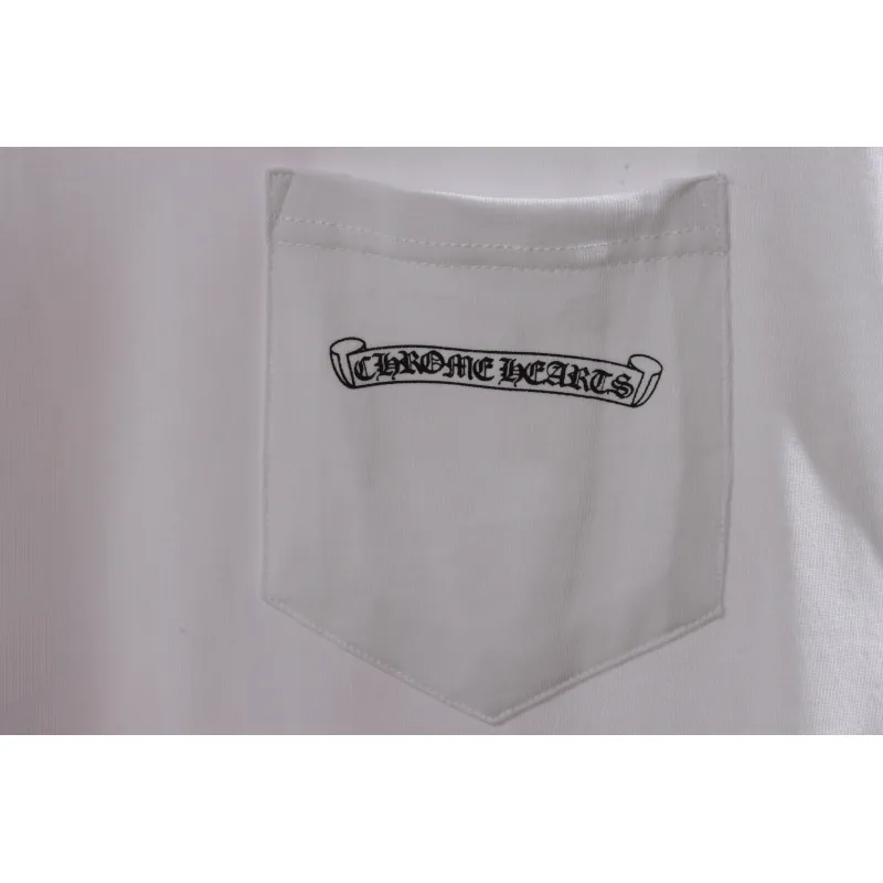 Chrome Hearts Back Holy Sword Overlap Print Short Sleeve White