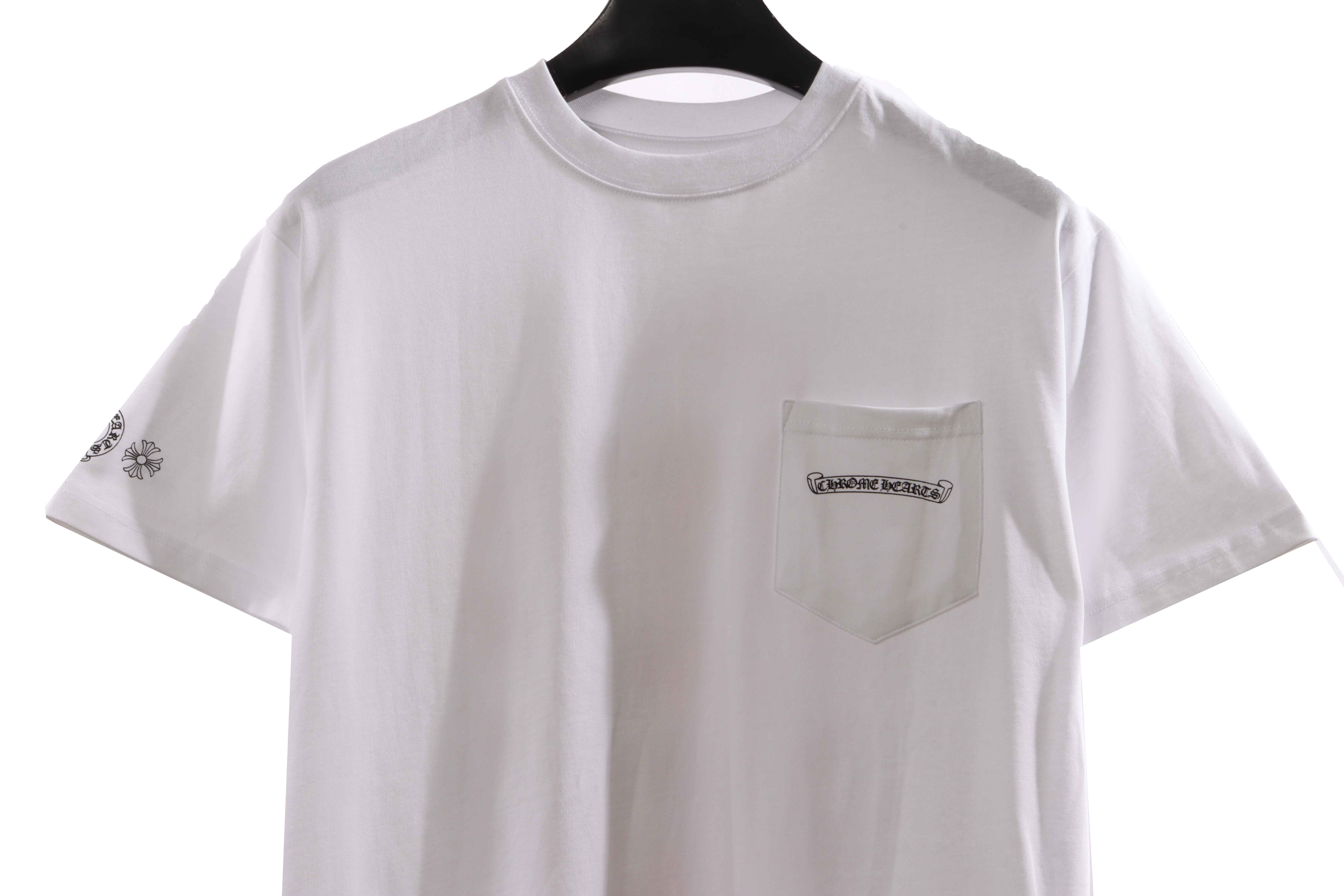 Chrome Hearts Back Holy Sword Overlap Print Short Sleeve White