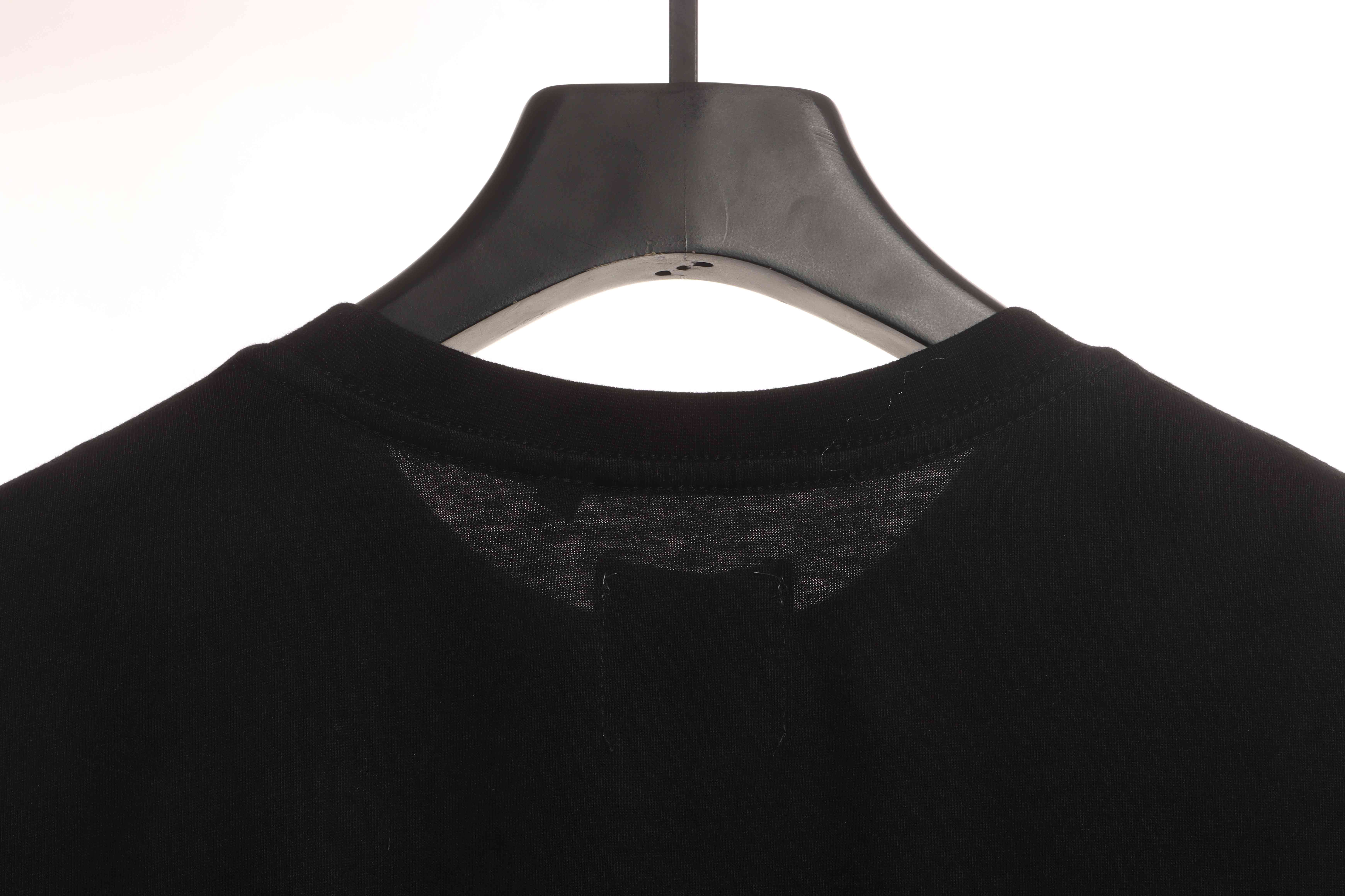 Lanvin co-branded GD overlapping letter print short sleeves black