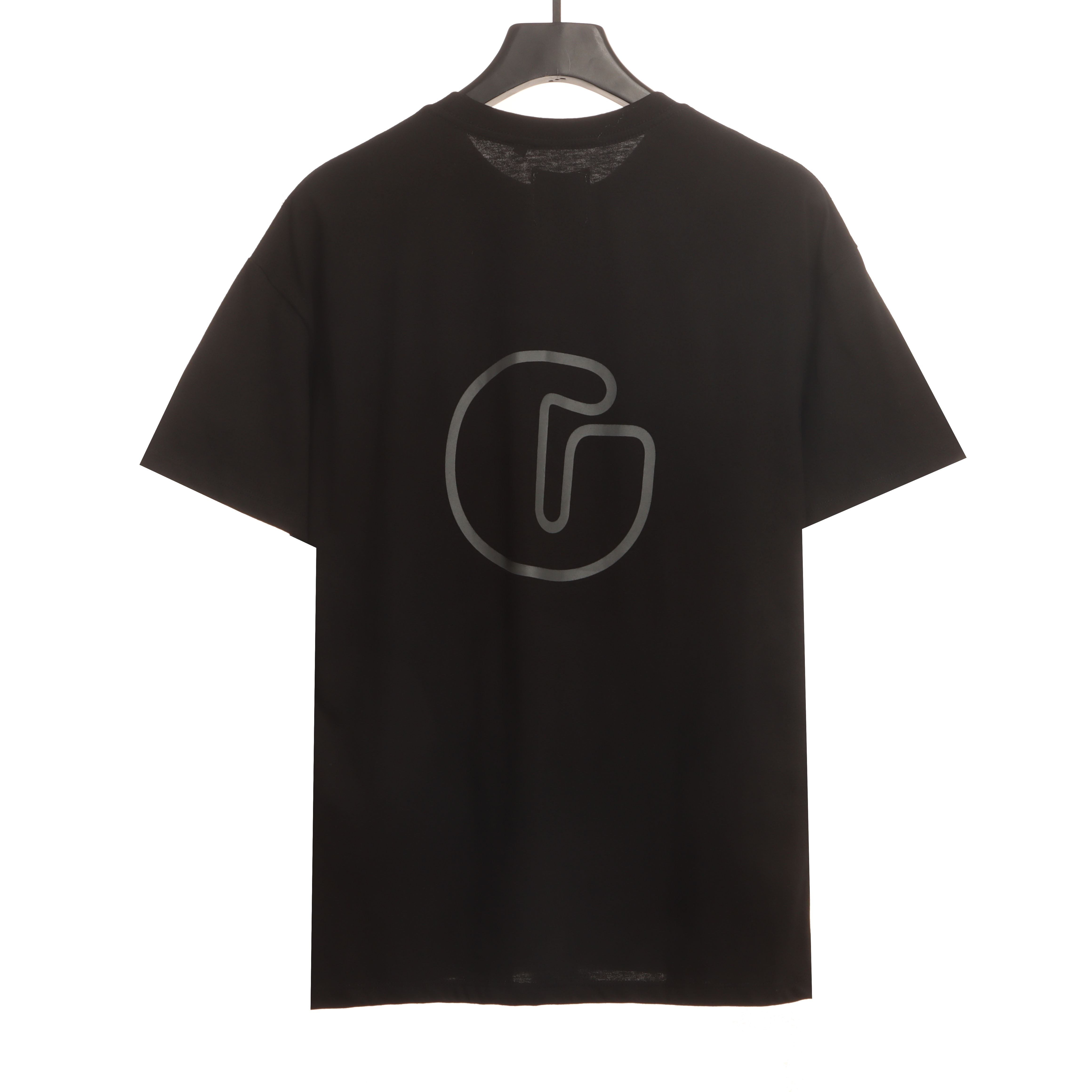 Lanvin co-branded GD overlapping letter print short sleeves black