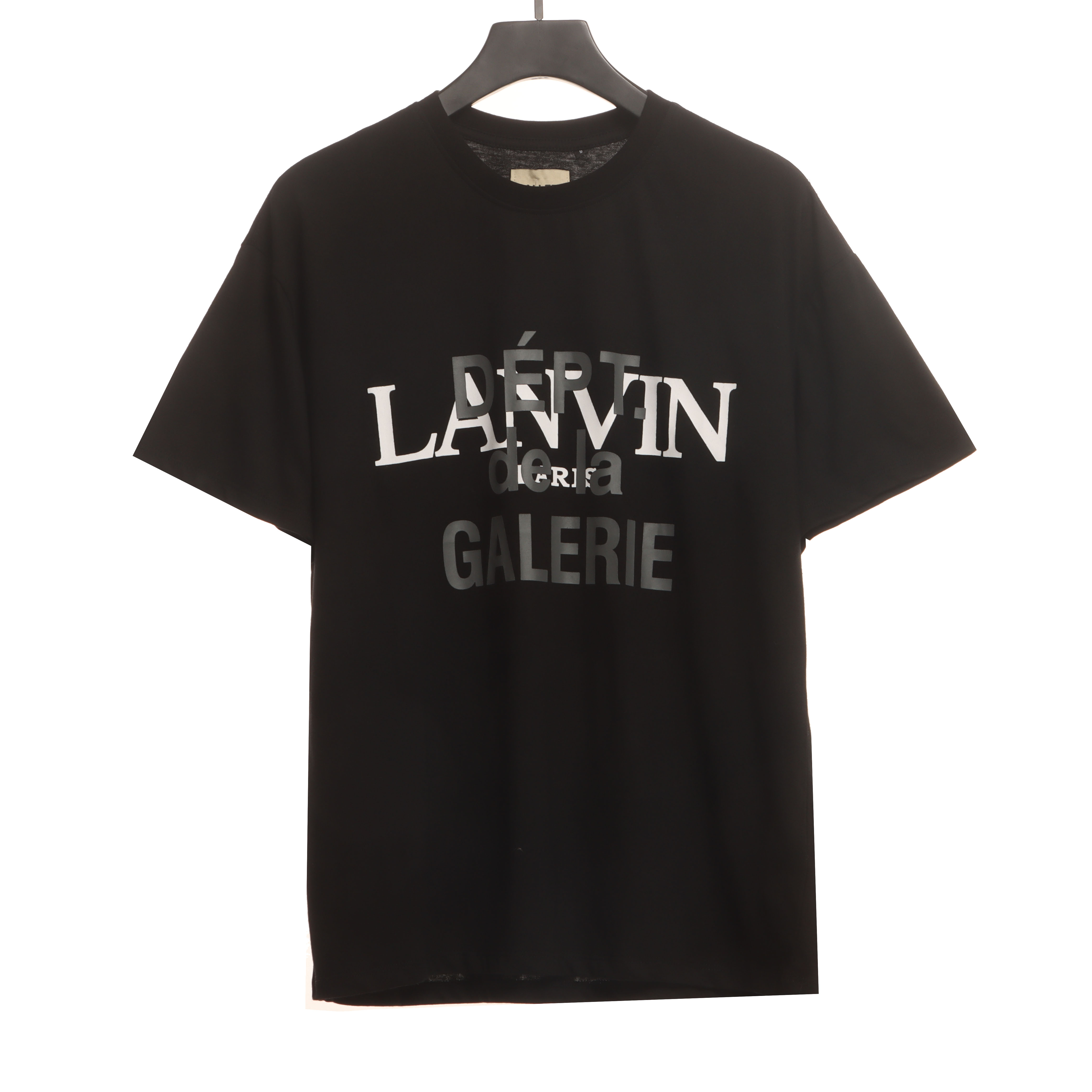 Lanvin co-branded GD overlapping letter print short sleeves black