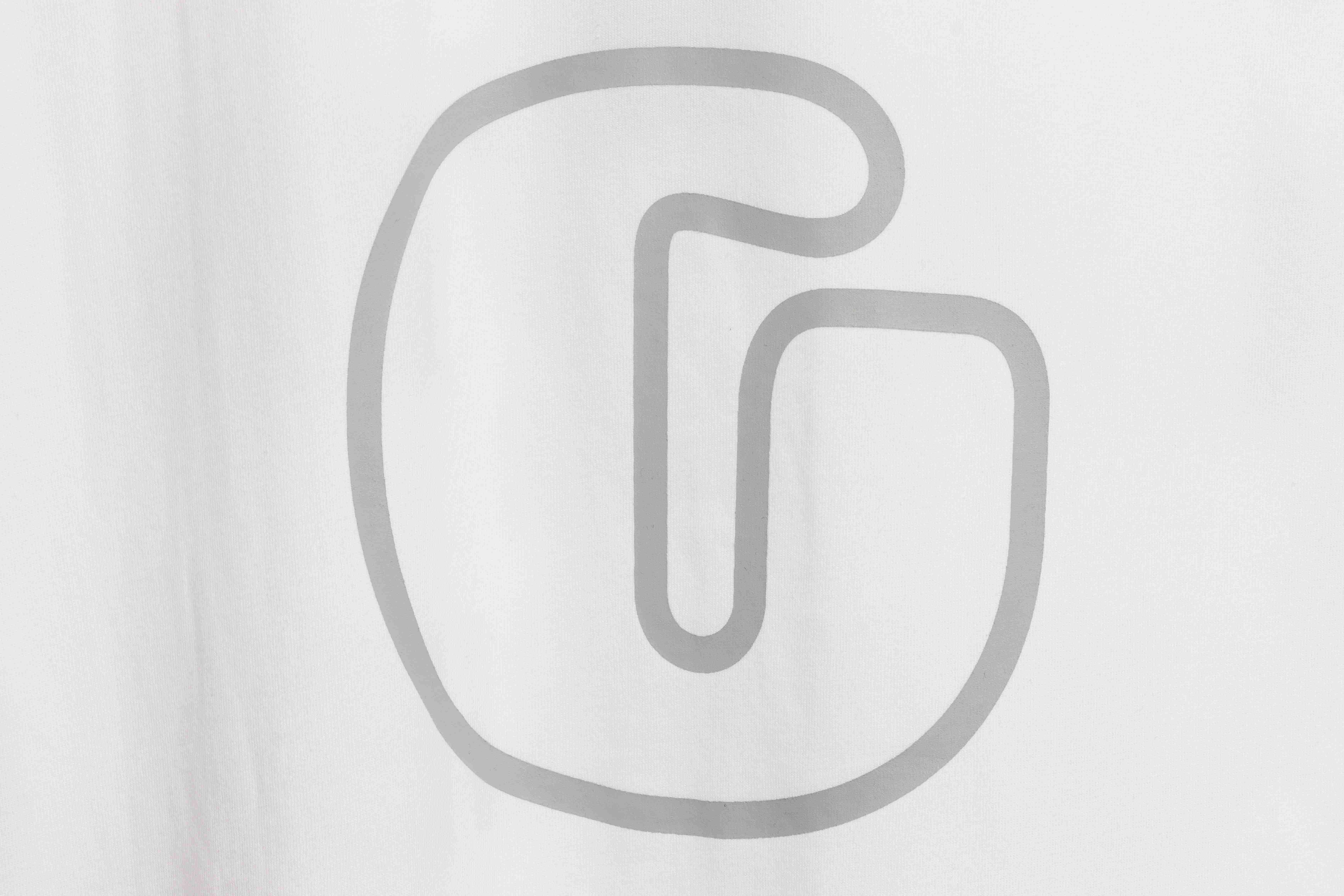 Lanvin co-branded GD overlapping letter print short sleeves white