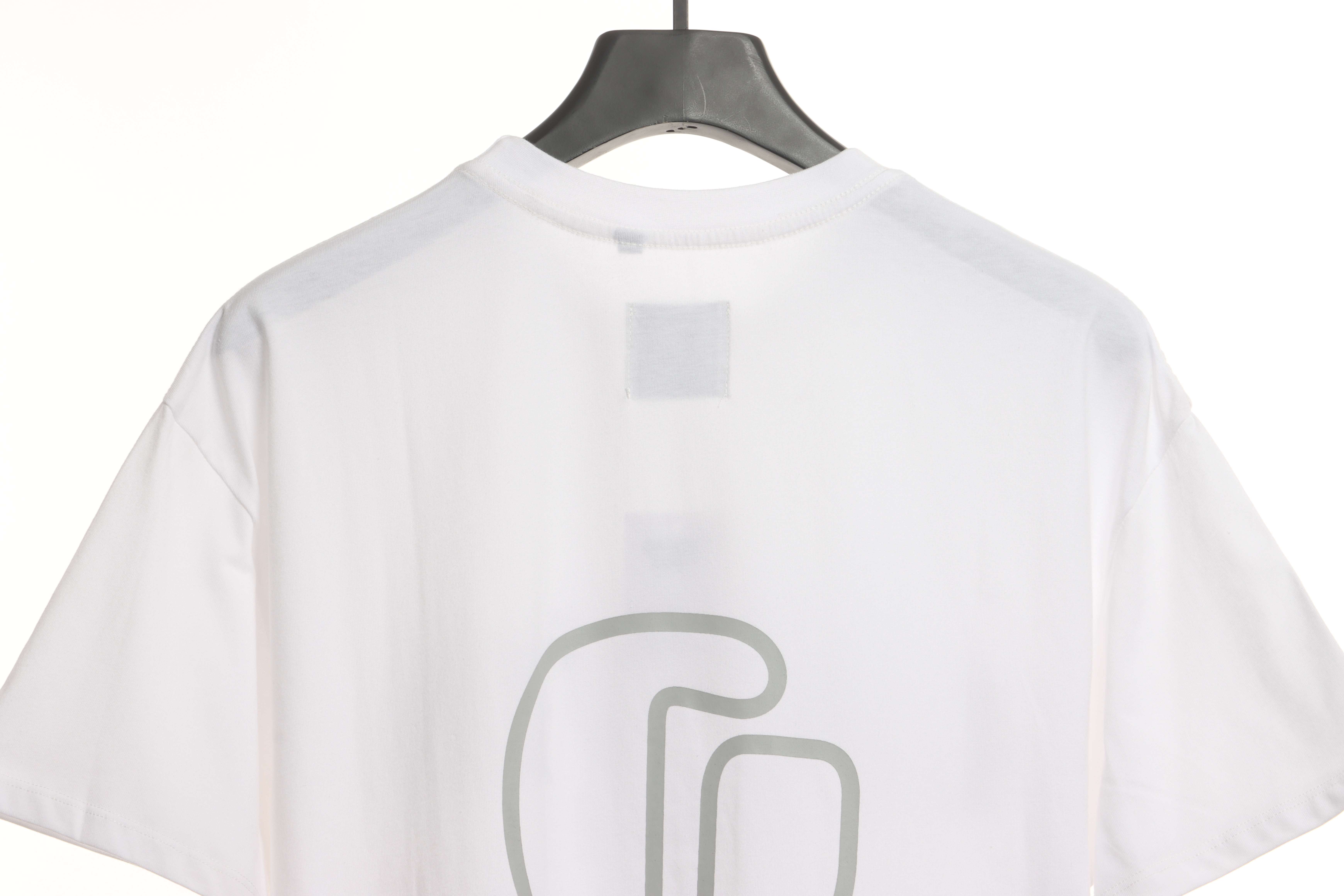 Lanvin co-branded GD overlapping letter print short sleeves white