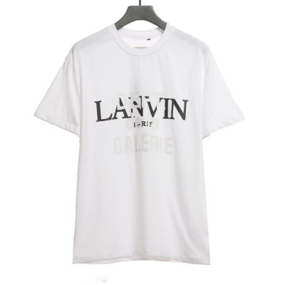 Lanvin co-branded GD overlapping letter print short sleeves white 01
