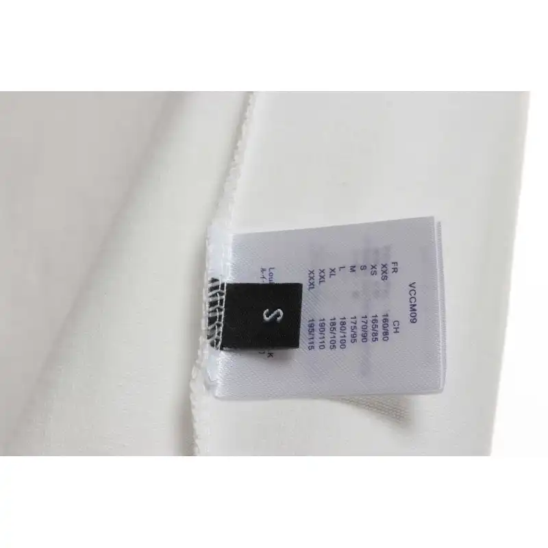 LV co-branded Chrome Hearts patch horseshoe short sleeves white