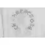 LV co-branded Chrome Hearts patch horseshoe short sleeves white