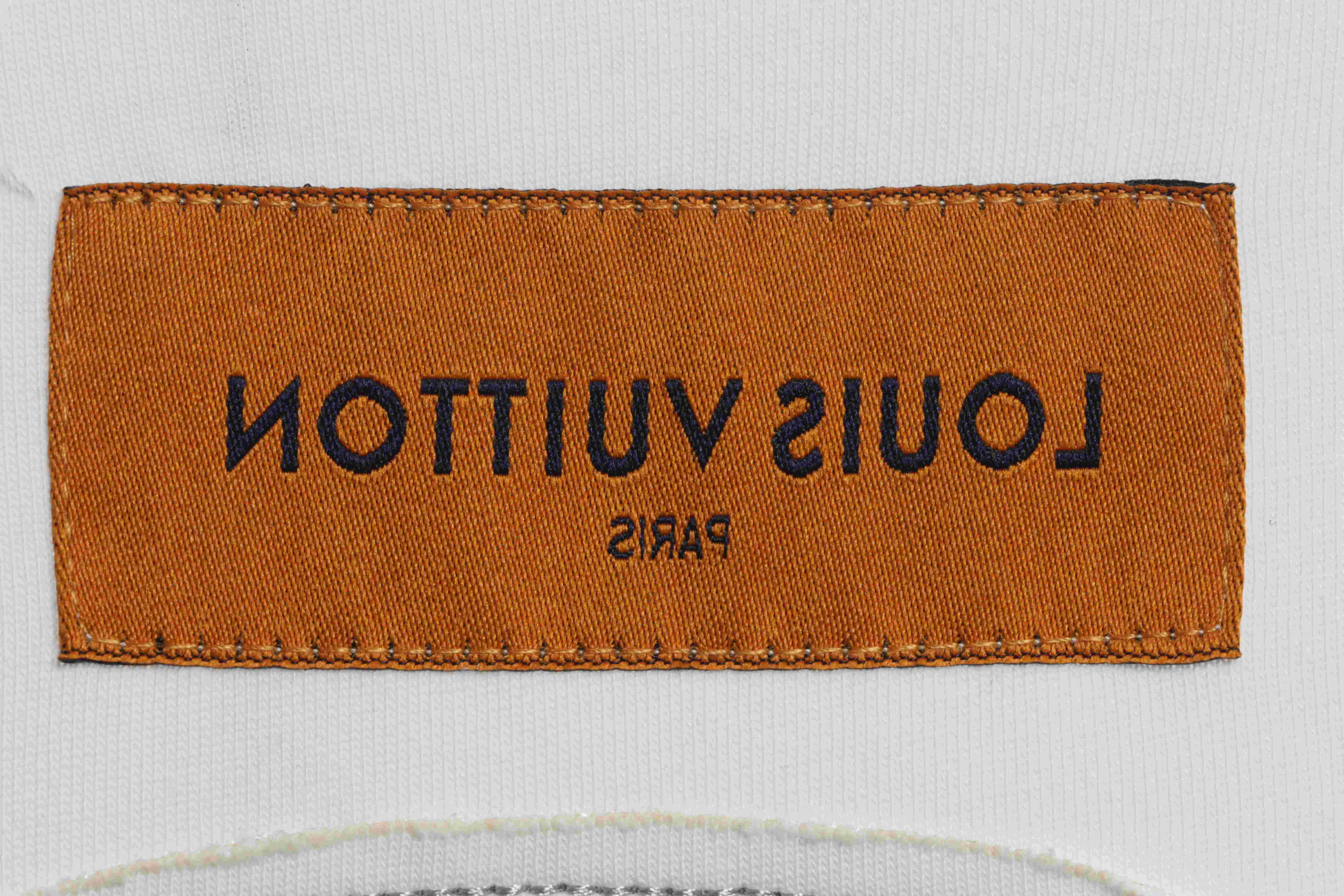 LV co-branded Chrome Hearts patch horseshoe short sleeves white