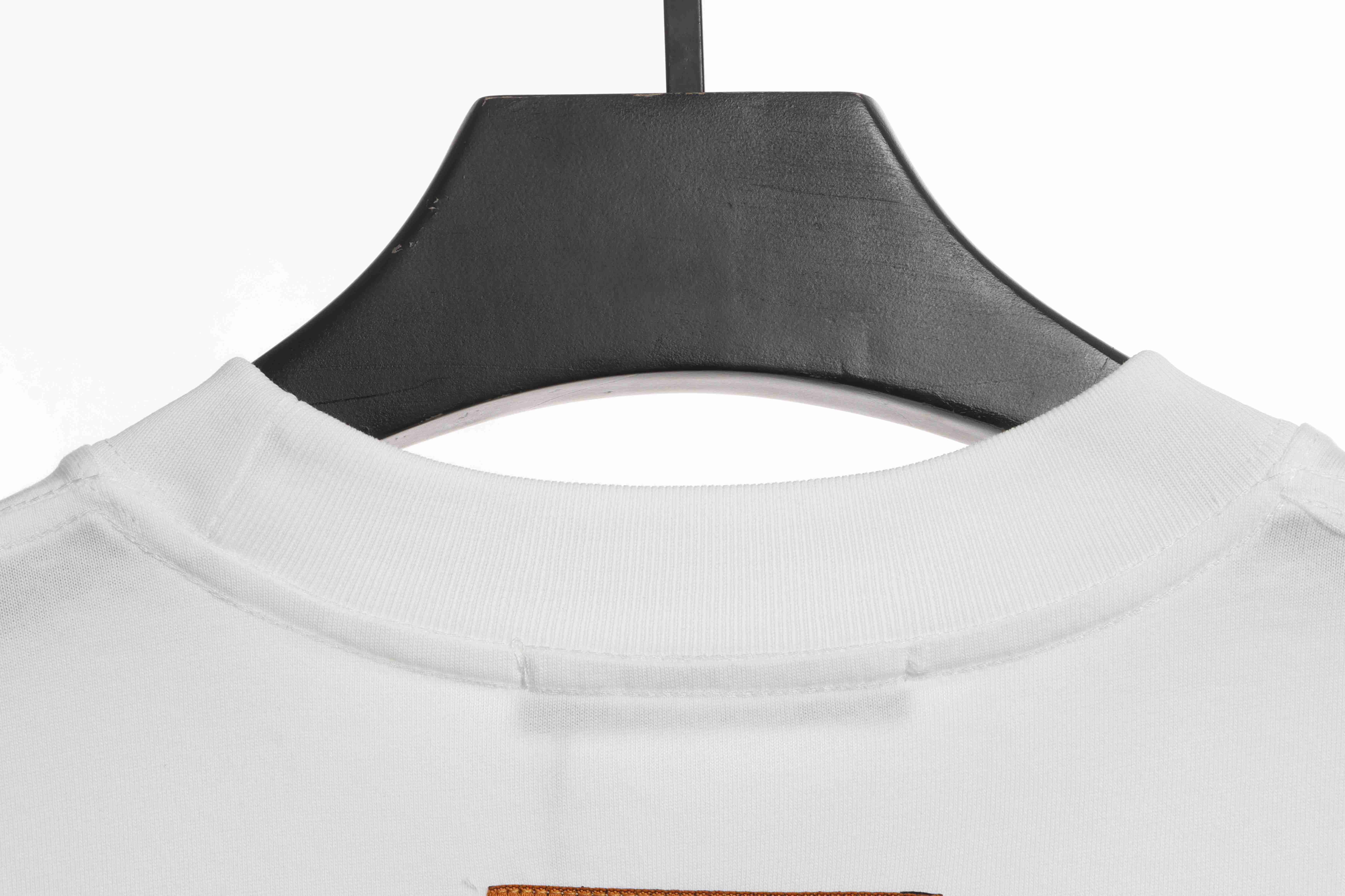 LV co-branded Chrome Hearts patch horseshoe short sleeves white