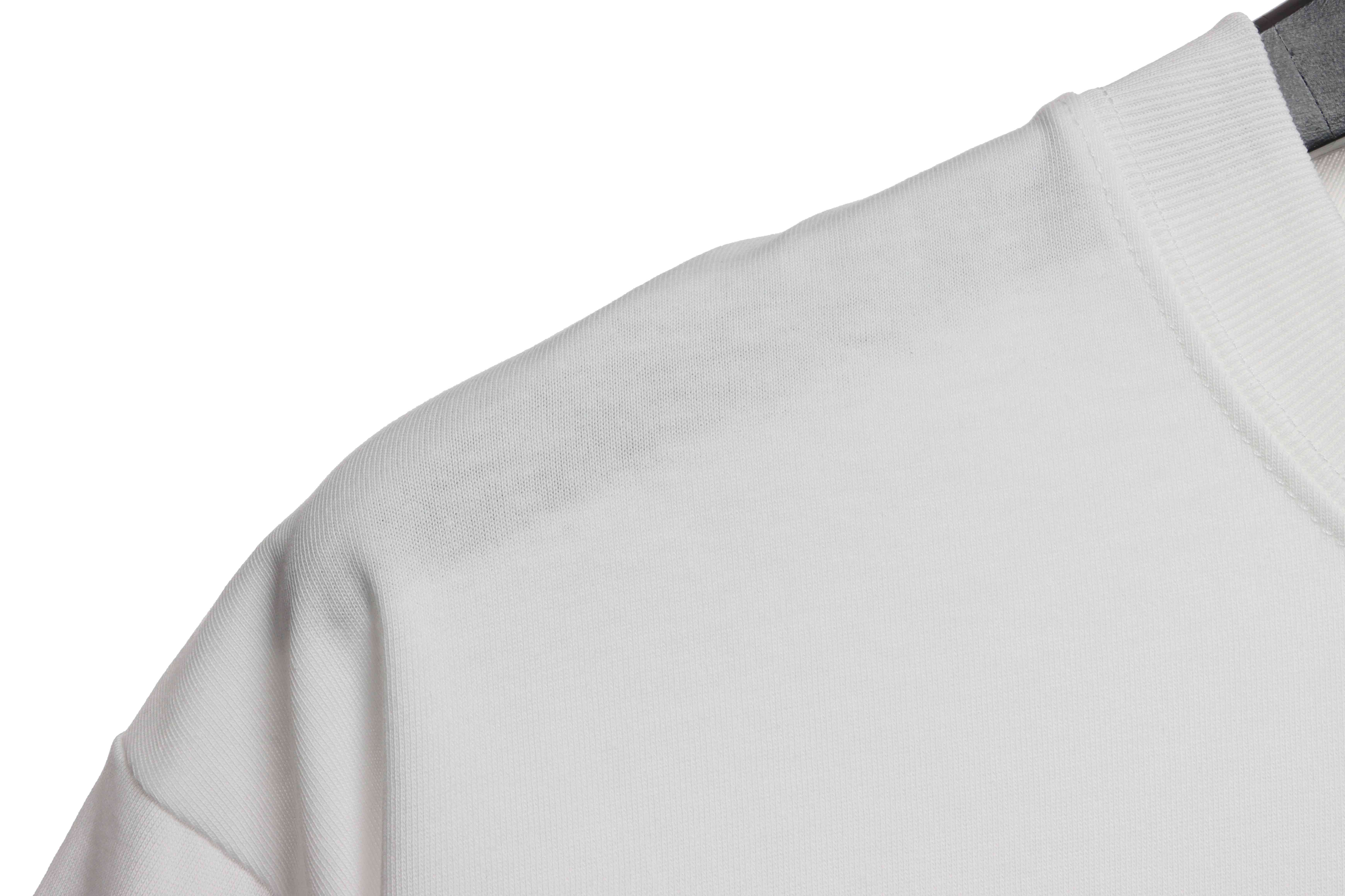 LV co-branded Chrome Hearts patch horseshoe short sleeves white