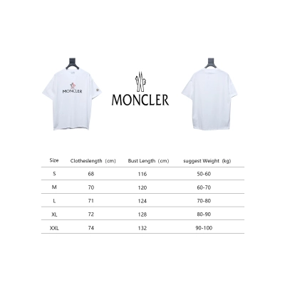 Moncler 2025 Spring and Summer New Short Sleeve T-shirt White 02