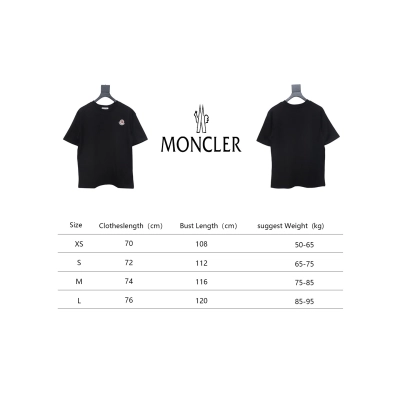 Moncler 25ss astronaut logo short sleeve black 02