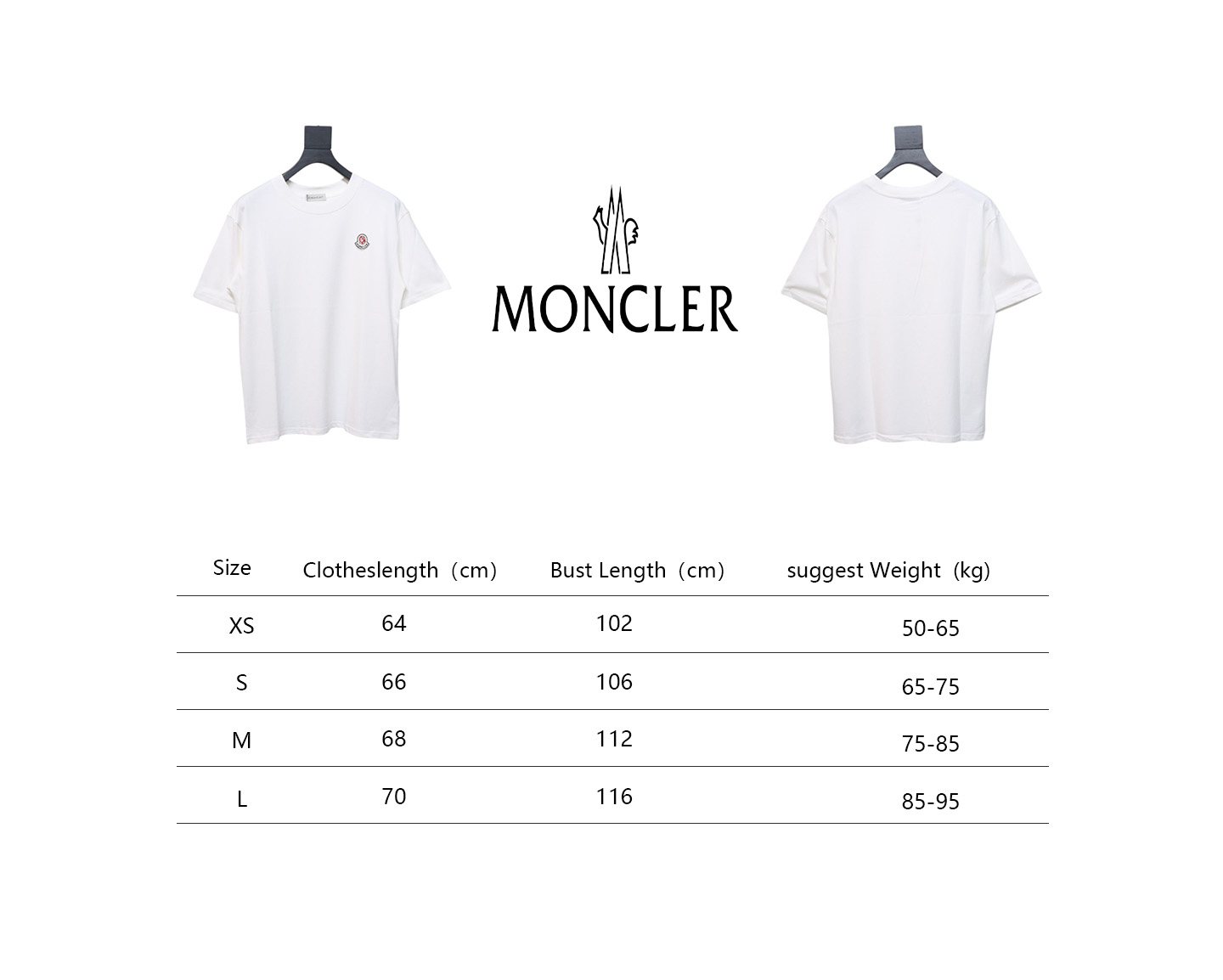 Moncler 25ss astronaut logo short sleeve white