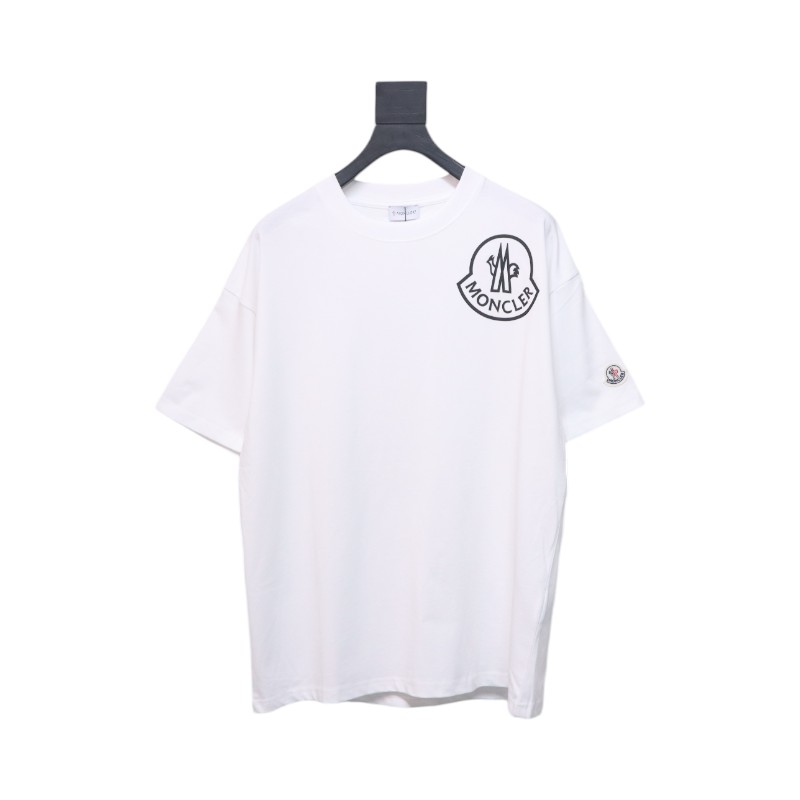 Moncler 25ss chest pressed logo print short sleeves white