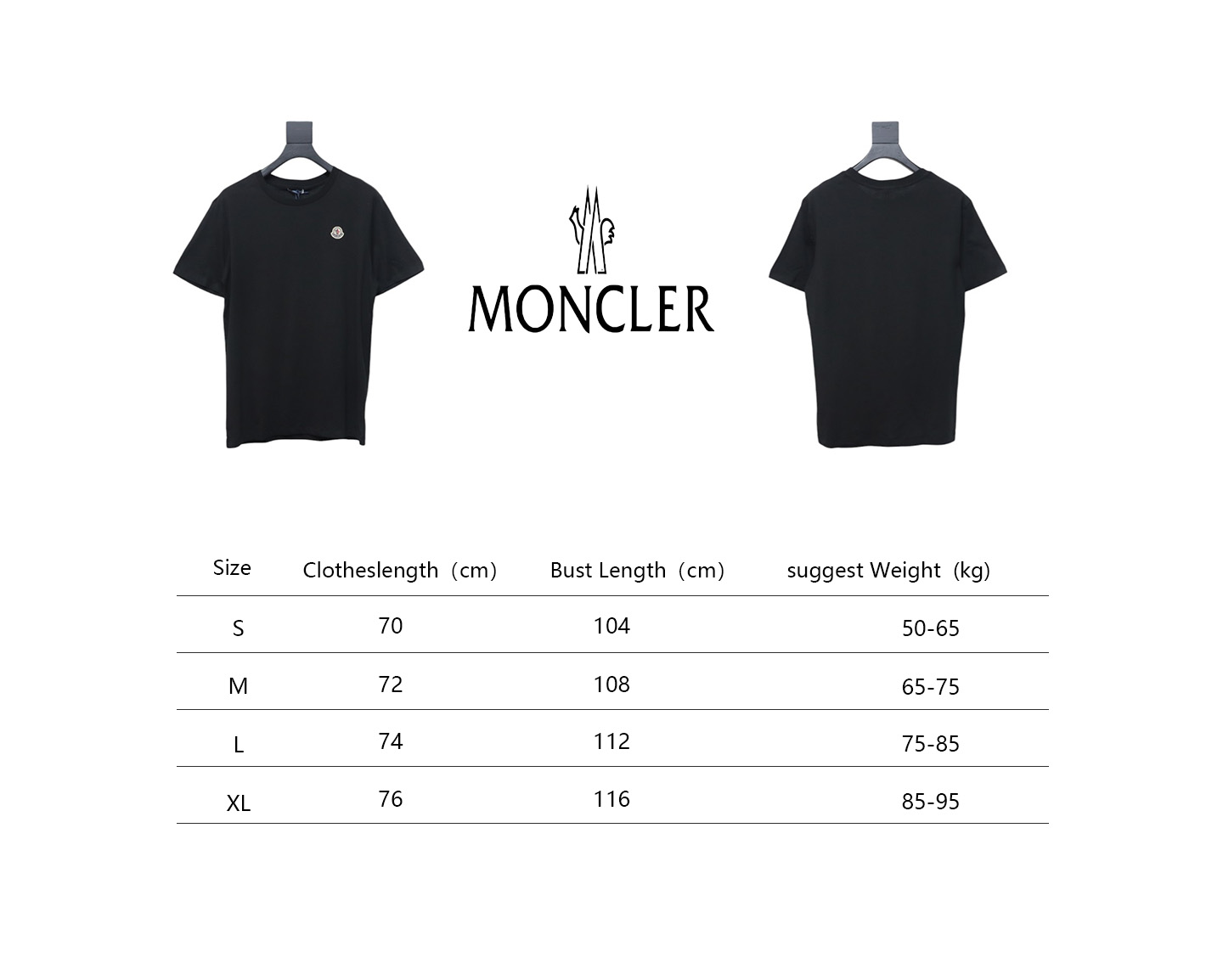 Moncler 25ss classic chest logo short sleeve white