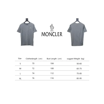 Moncler 25ss classic chest logo short sleeves grey 02