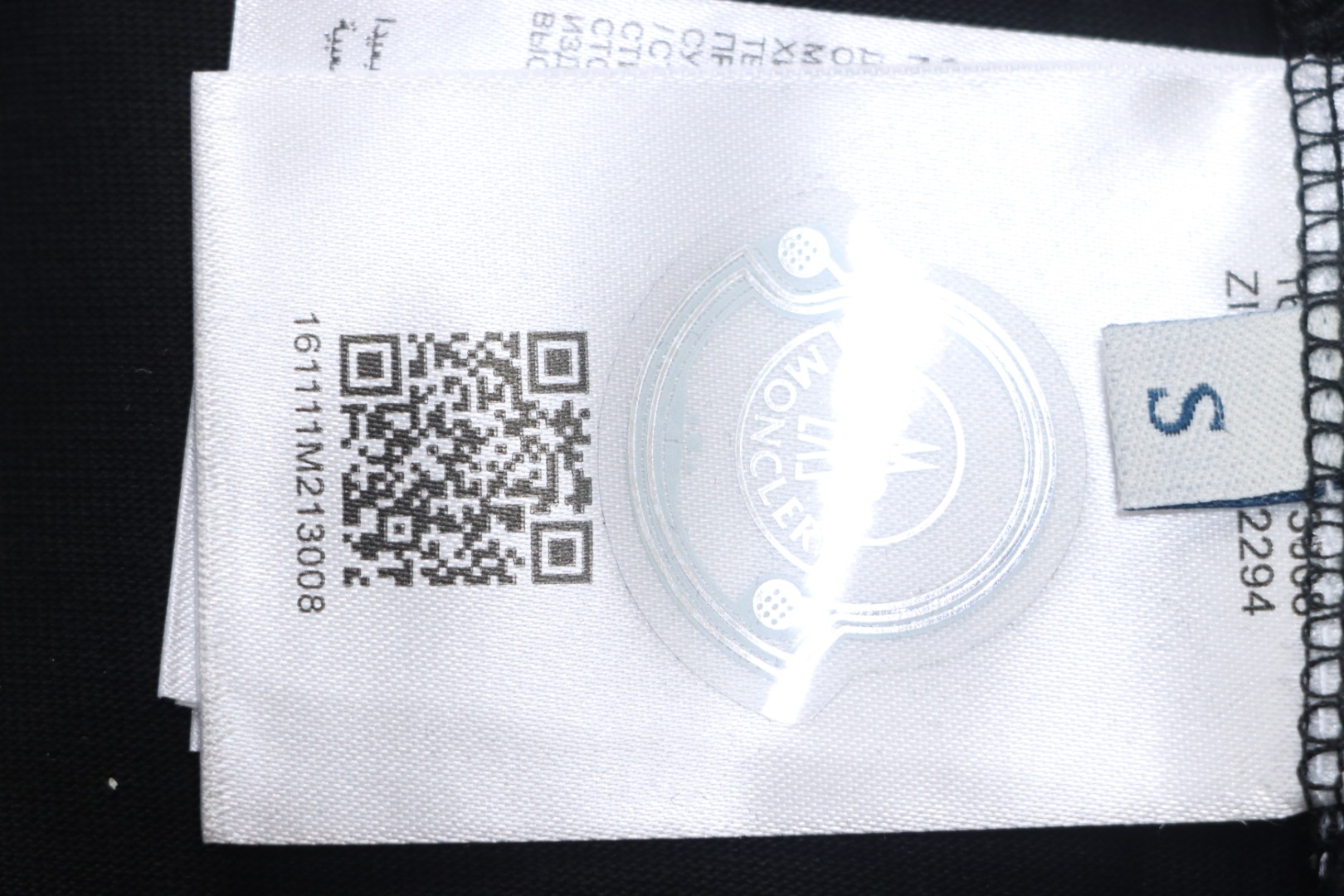 Moncler 25ss embroidered logo short sleeve black