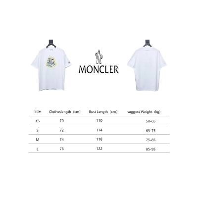 Moncler 25ss embroidered logo short sleeve white 02