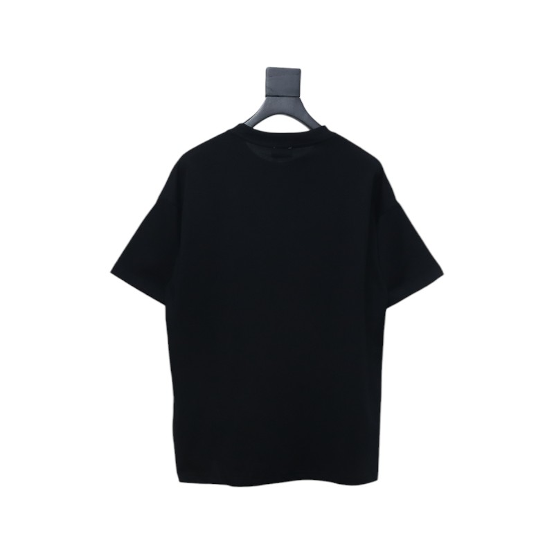 Moncler 25ss overlapping logo print short sleeve black