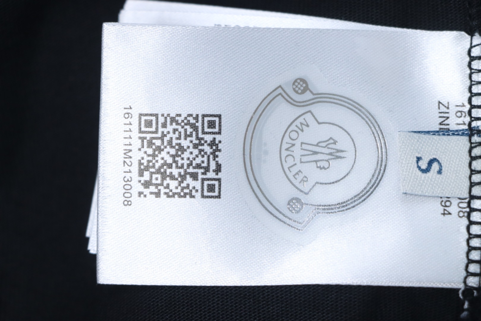 Moncler 25ss overlapping logo print short sleeve black