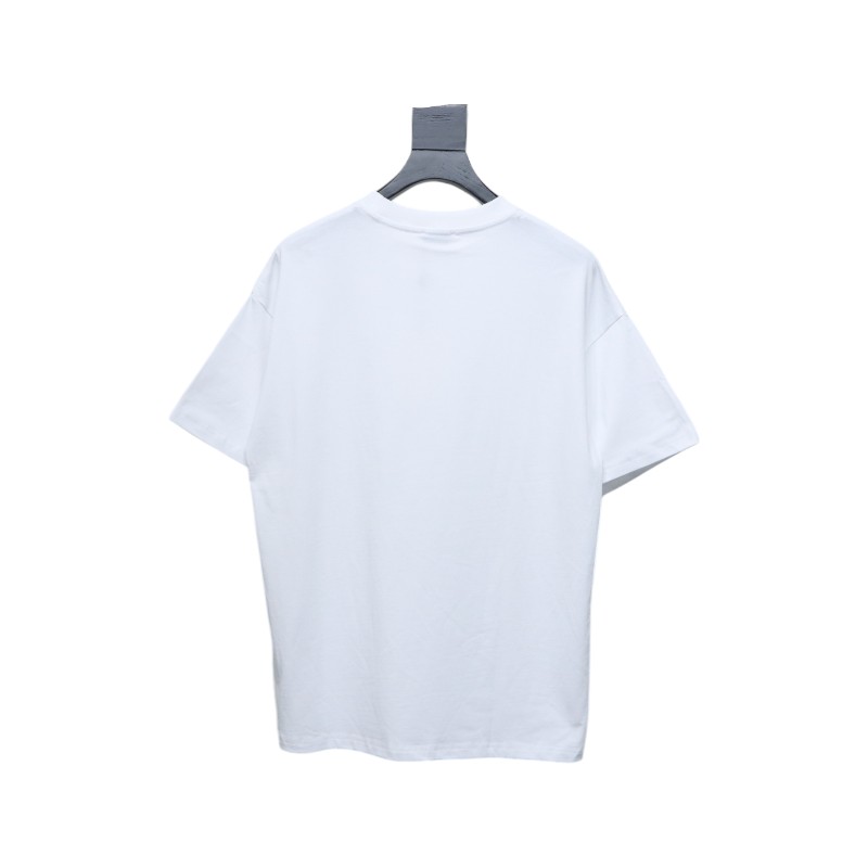 Moncler 25ss overlapping logo print short sleeve white