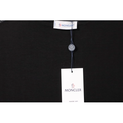 Moncler basic letter print short sleeve black 02