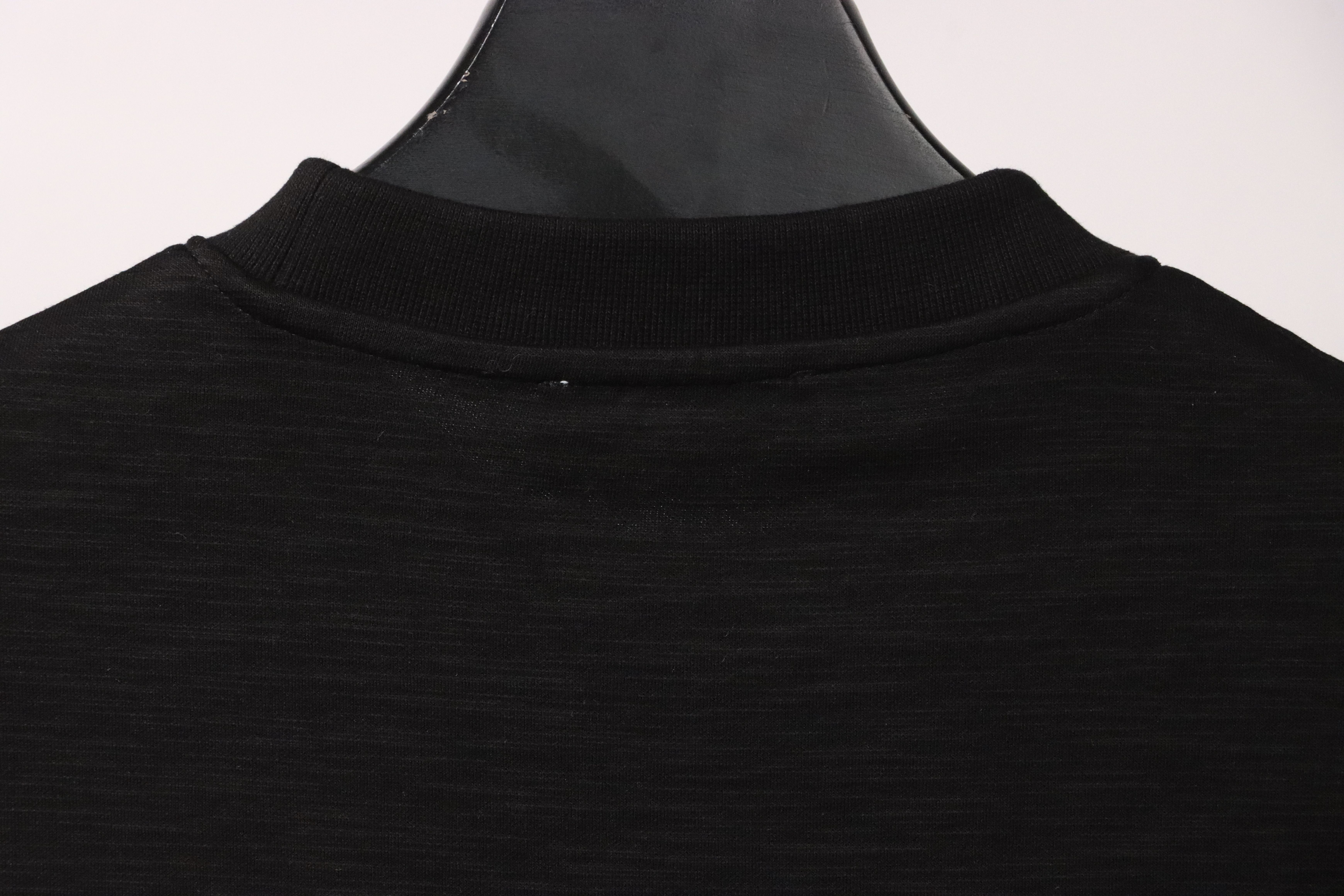 Moncler basic letter print short sleeve black