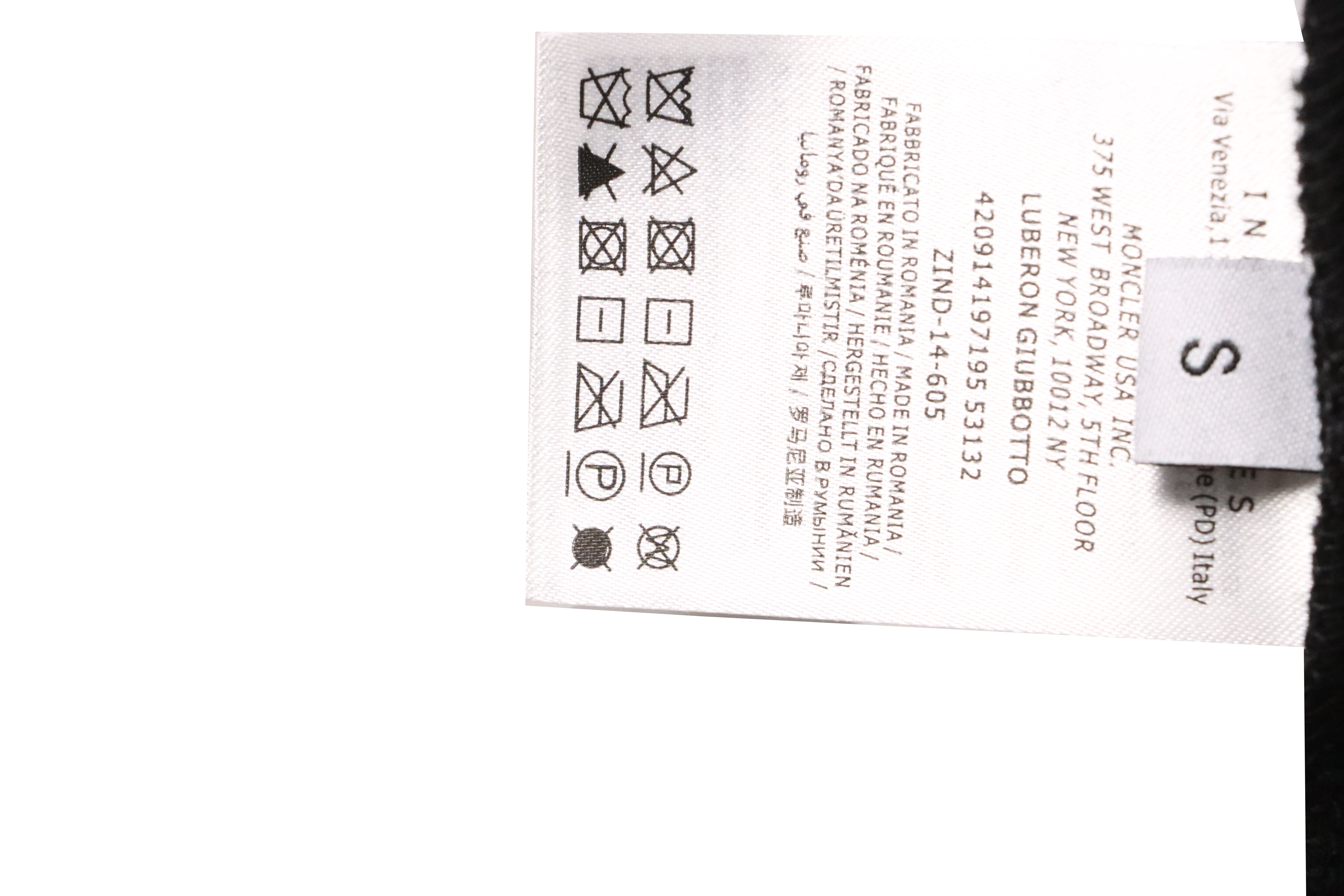 Moncler basic letter print short sleeve black