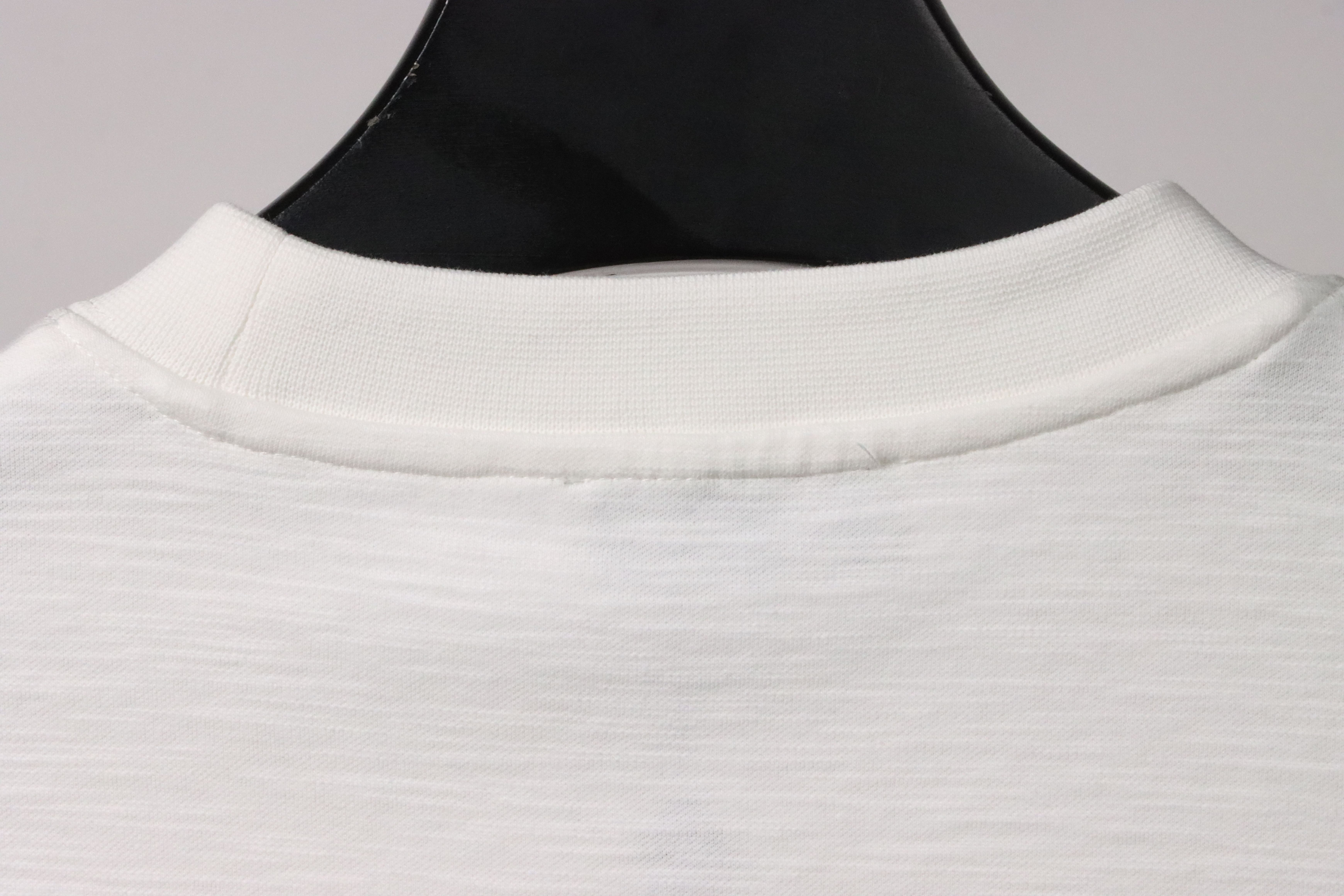 Moncler basic letter print short sleeve white