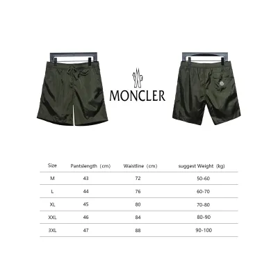 Moncler Classic Pocket Logo Woven Shorts Army Green 02