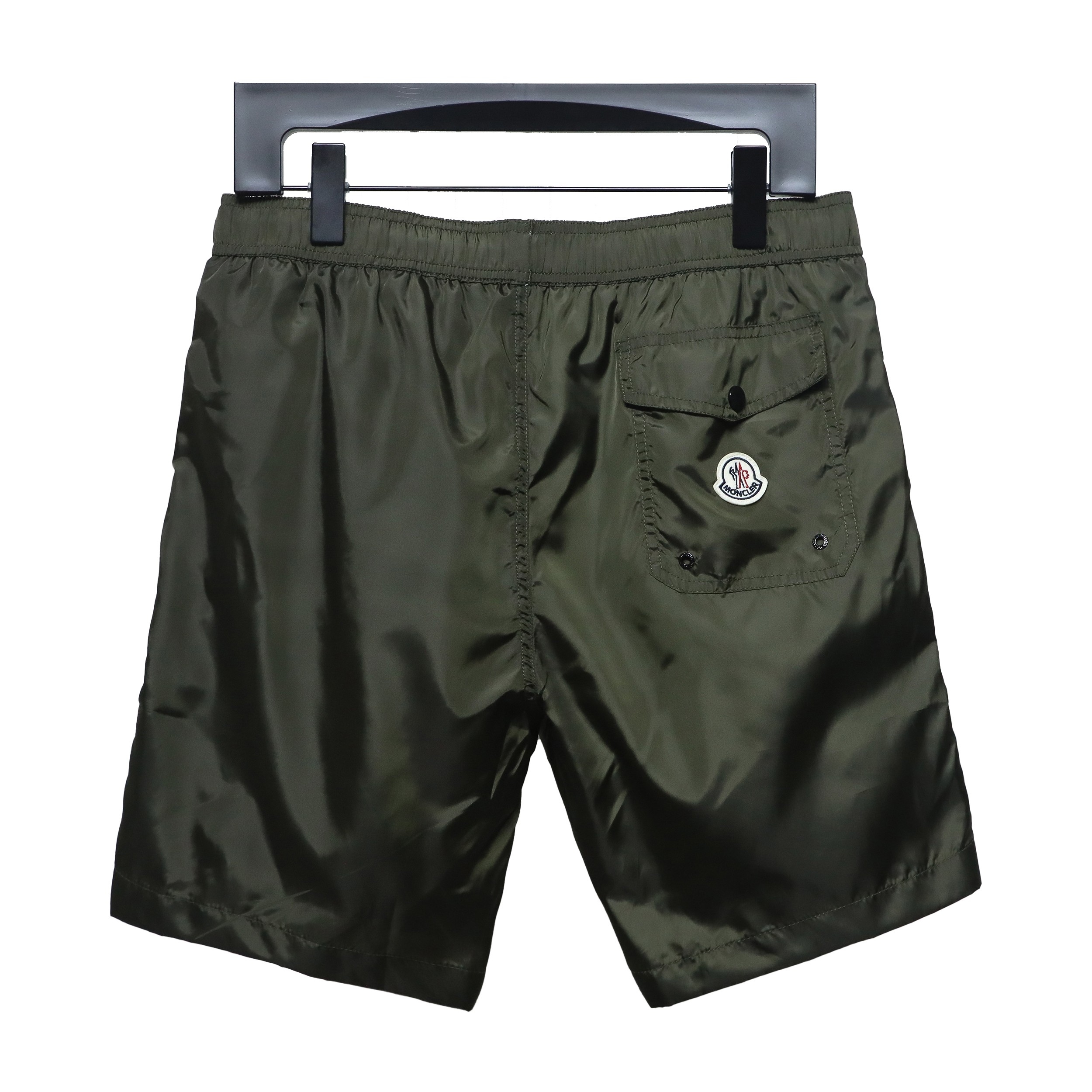 Moncler Classic Pocket Logo Woven Shorts Army Green