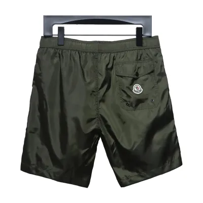 Moncler Classic Pocket Logo Woven Shorts Army Green 01