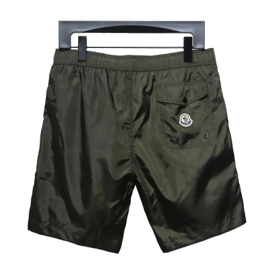 Moncler Classic Pocket Logo Woven Shorts Army Green 01