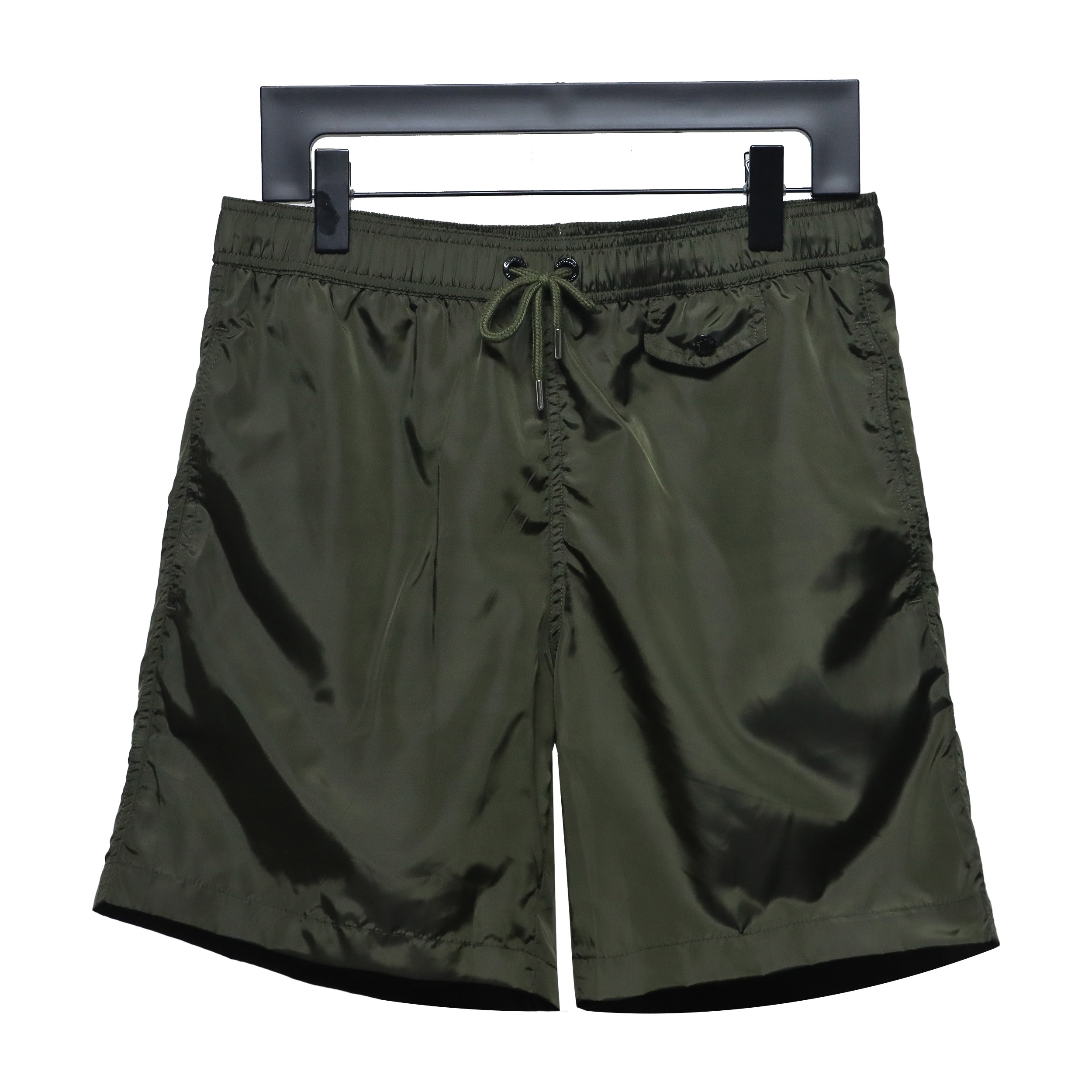 Moncler Classic Pocket Logo Woven Shorts Army Green