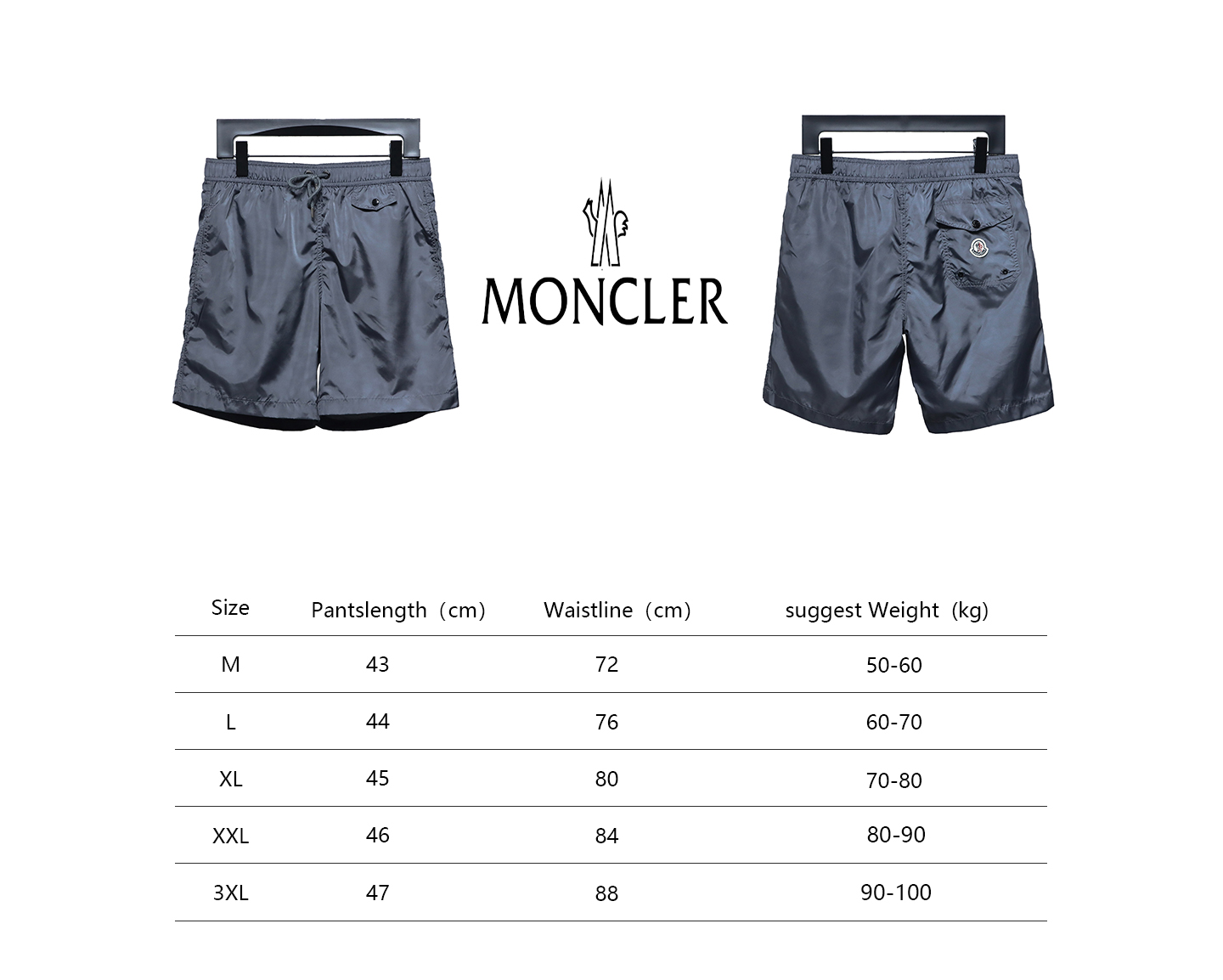 Moncler Classic Pocket Logo Woven Shorts Grey