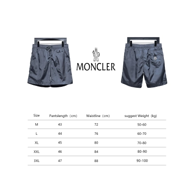 Moncler Classic Pocket Logo Woven Shorts Grey 02