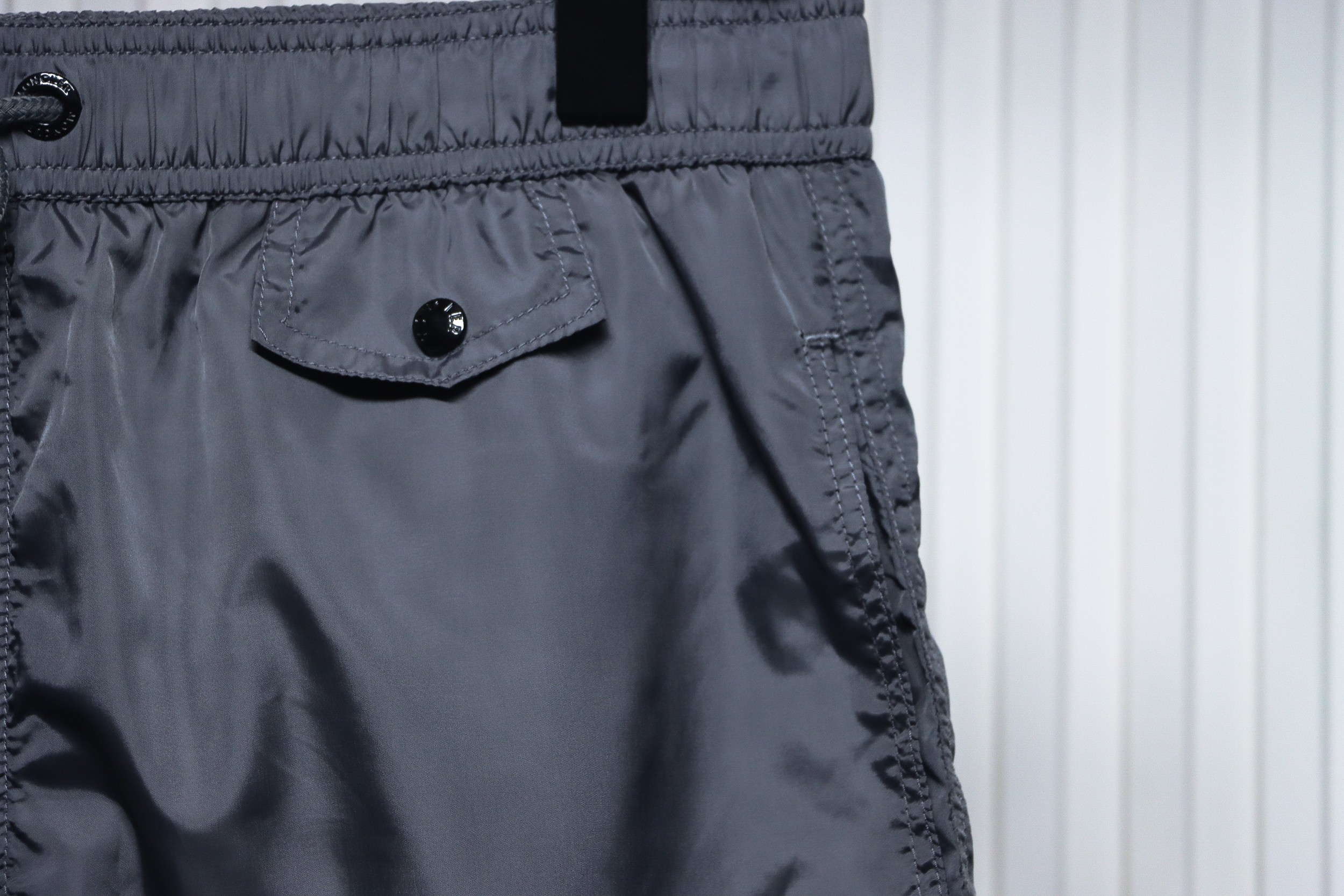 Moncler Classic Pocket Logo Woven Shorts Grey