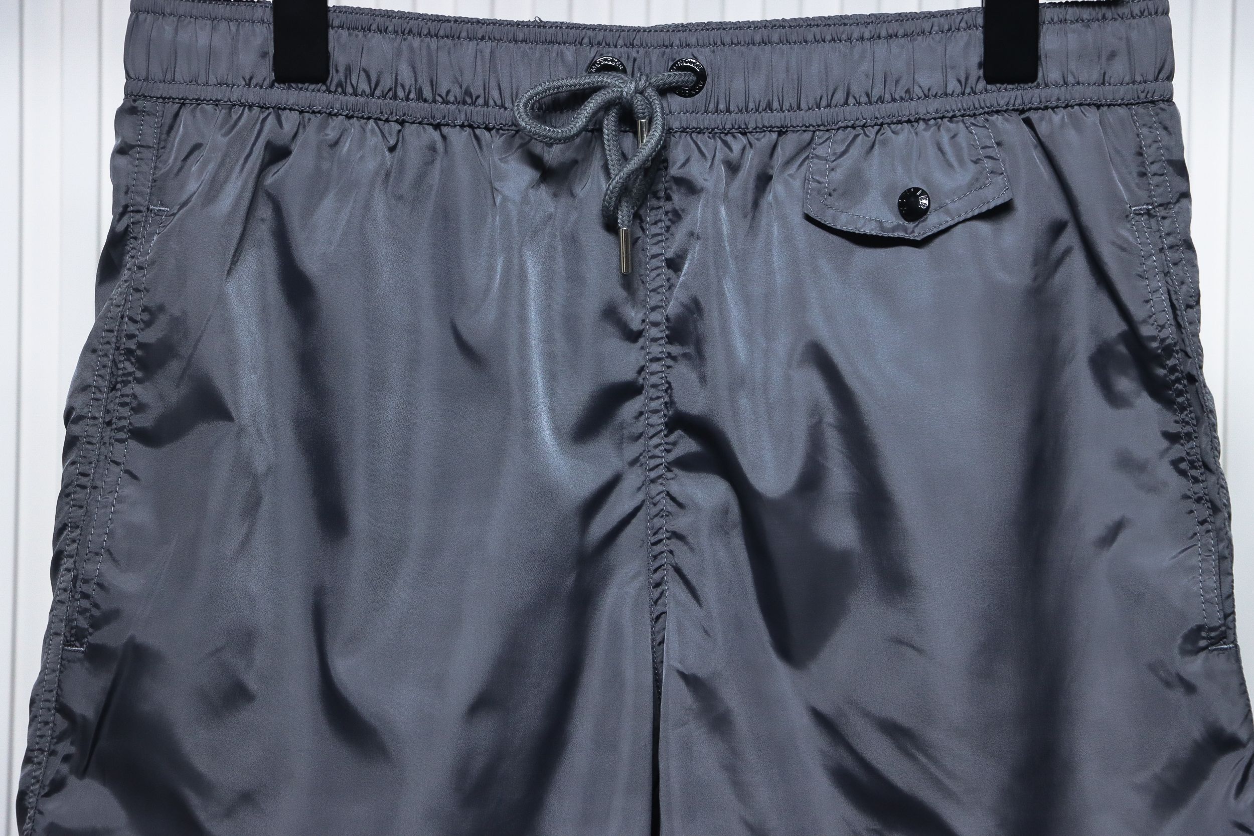 Moncler Classic Pocket Logo Woven Shorts Grey