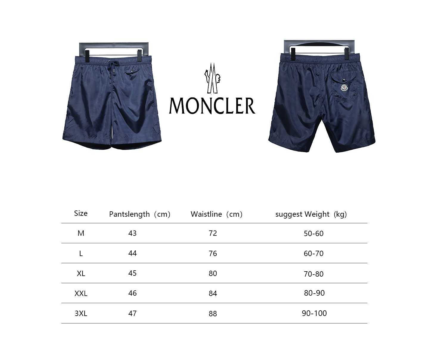Moncler Classic Pocket Logo Woven Shorts Navy