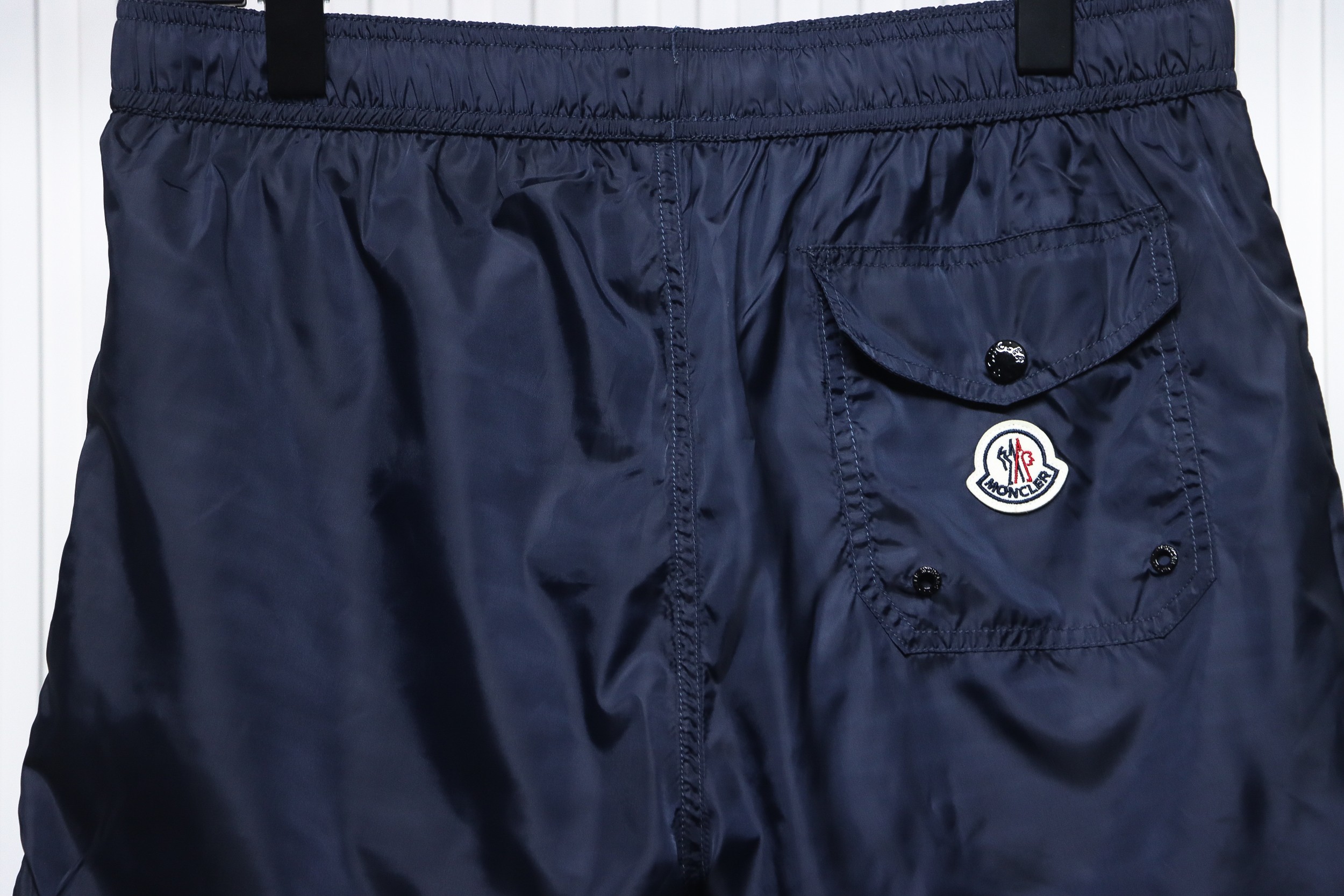 Moncler Classic Pocket Logo Woven Shorts Navy