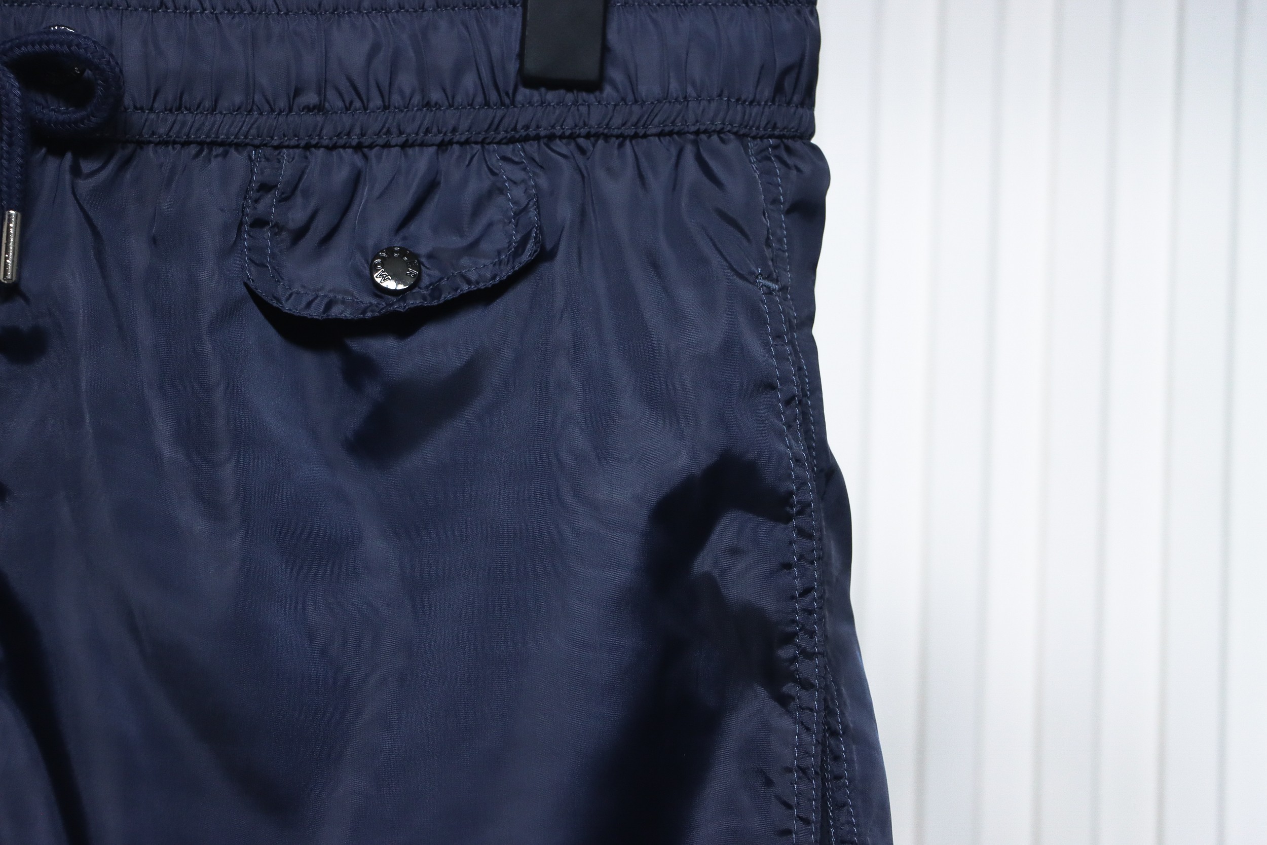 Moncler Classic Pocket Logo Woven Shorts Navy