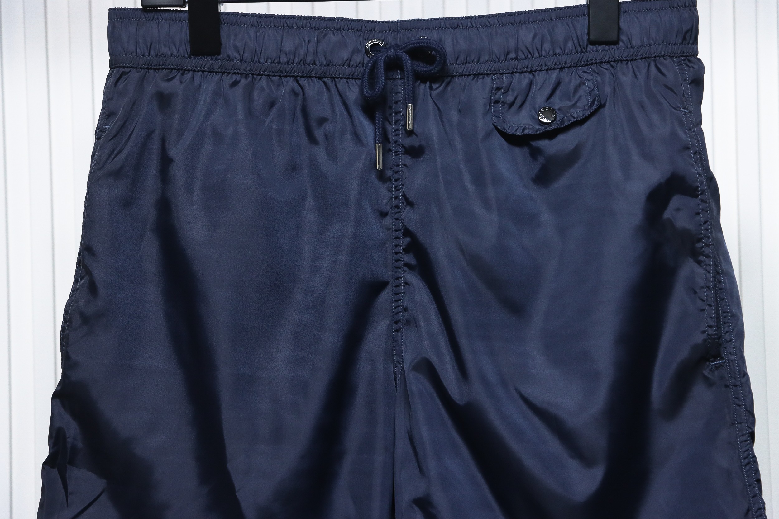 Moncler Classic Pocket Logo Woven Shorts Navy