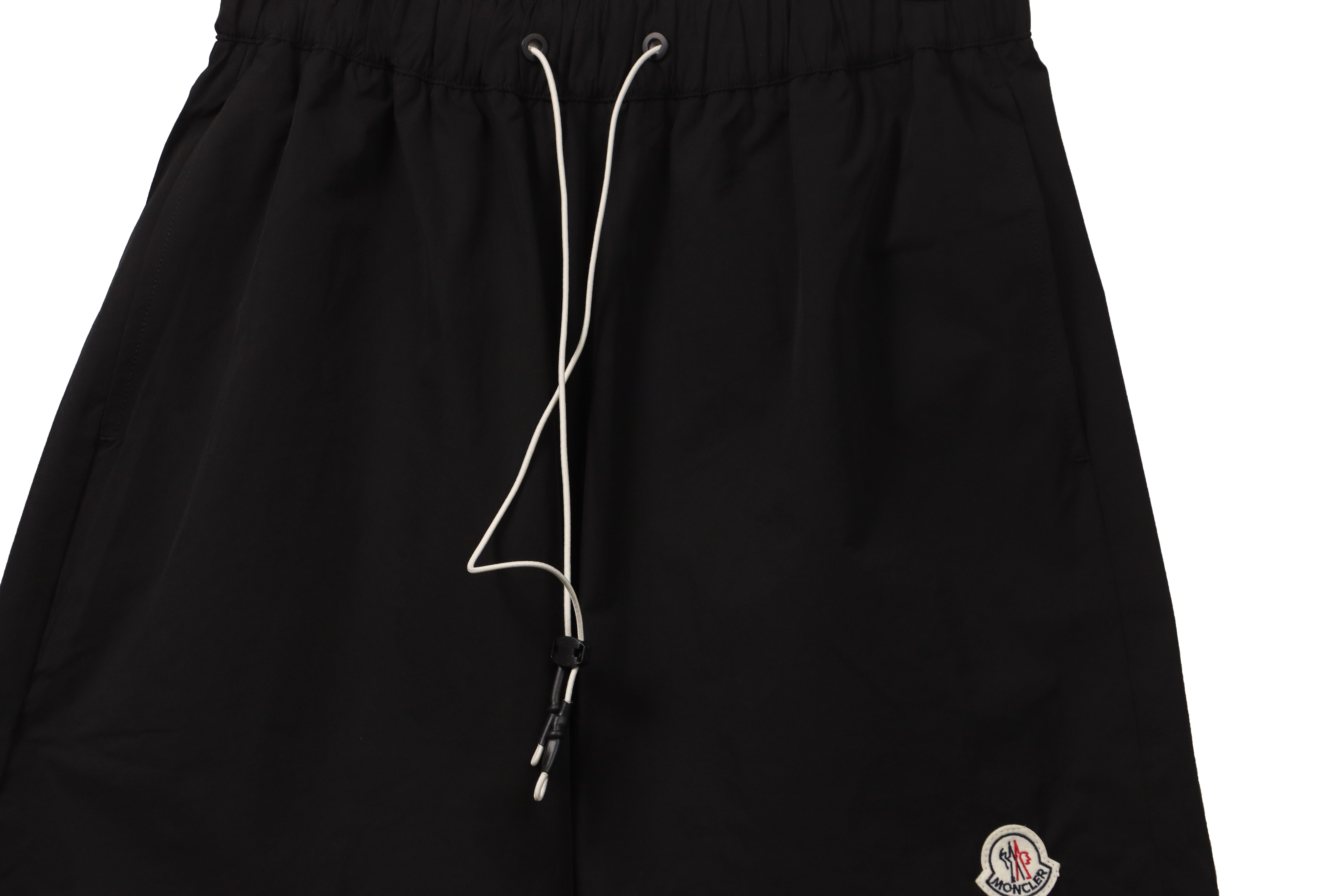 Moncler small logo woven shorts black