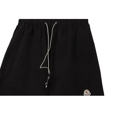 Moncler small logo woven shorts black 02