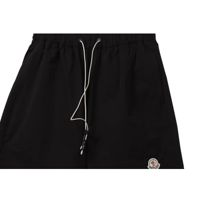 Moncler small logo woven shorts black 02