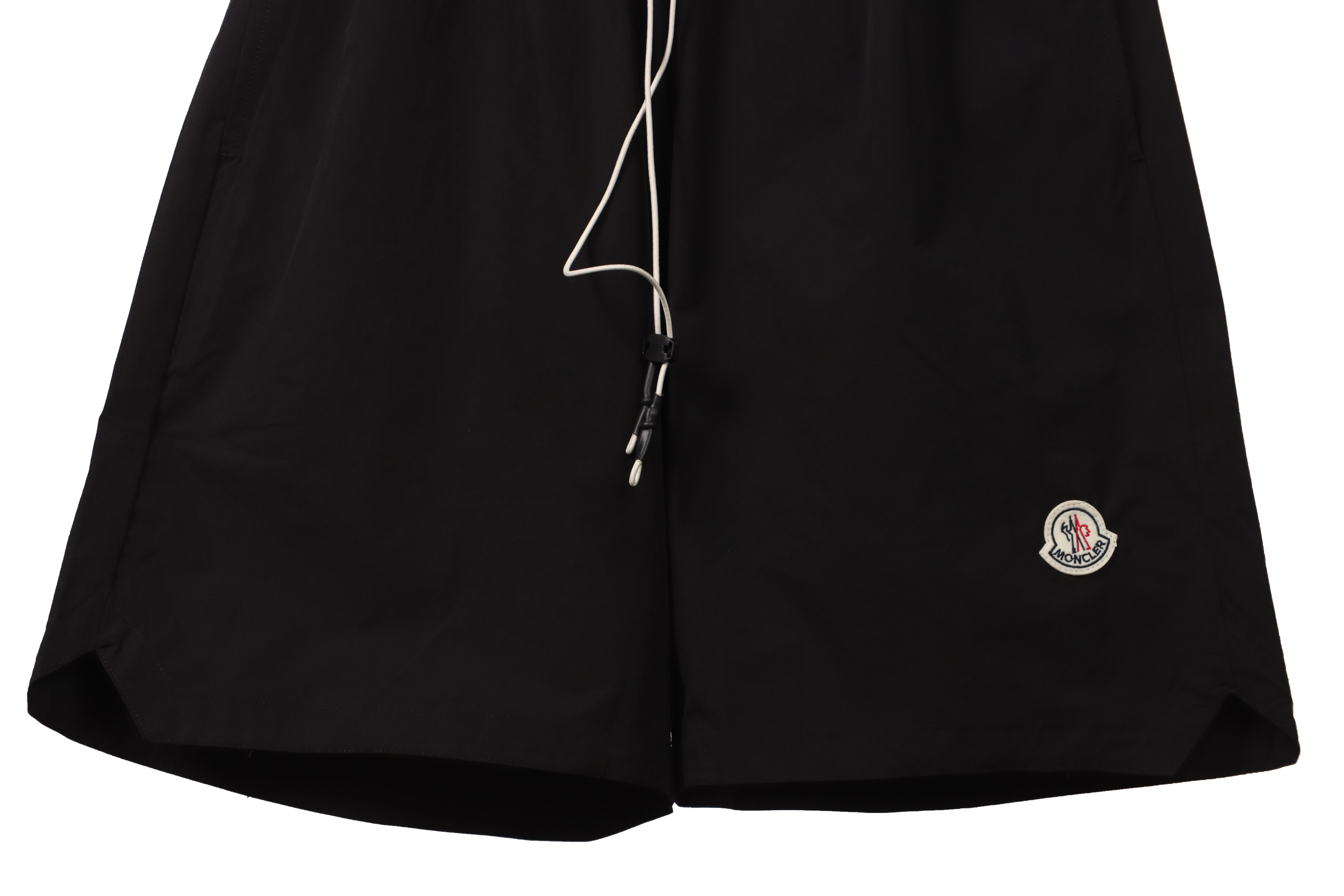 Moncler small logo woven shorts black