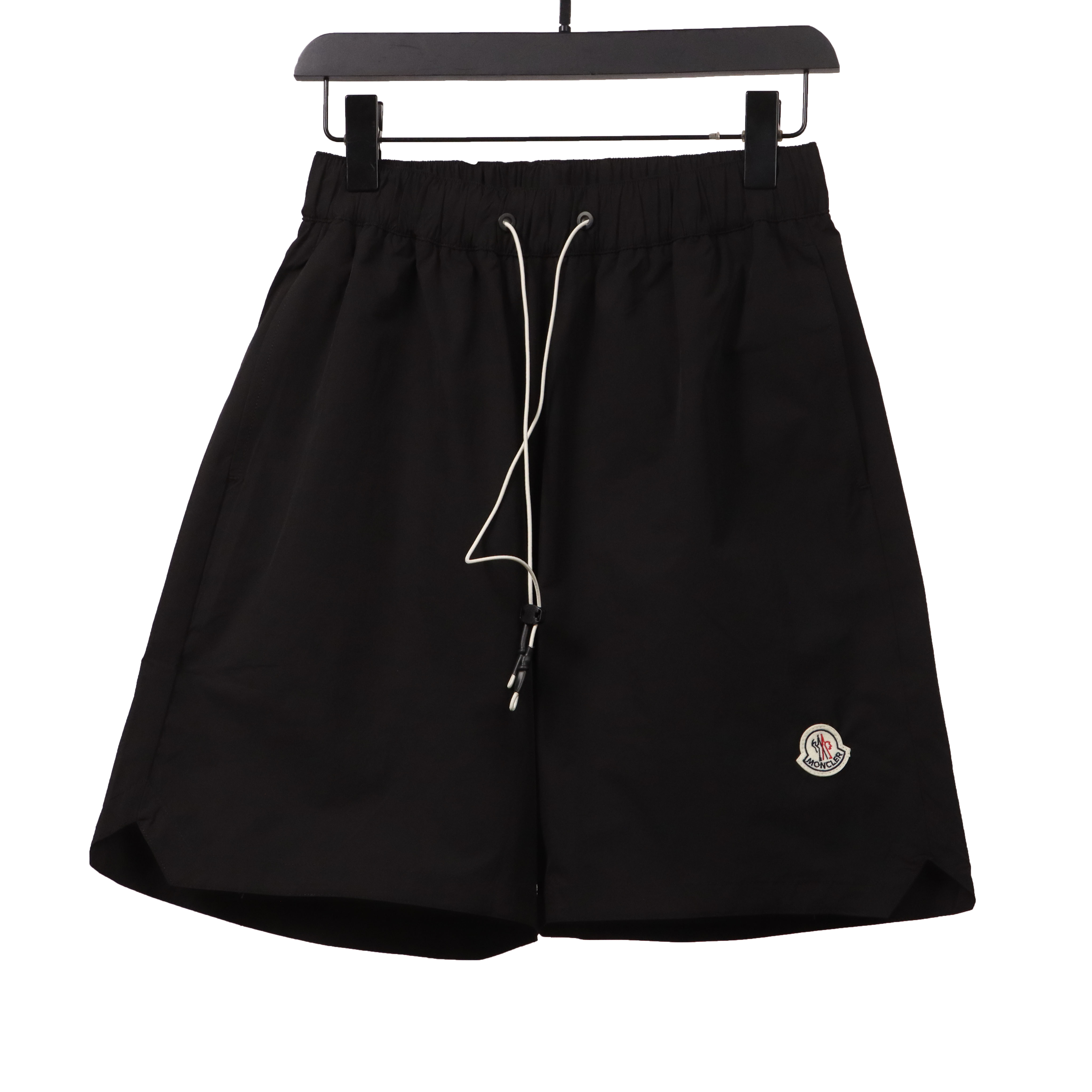 Moncler small logo woven shorts black
